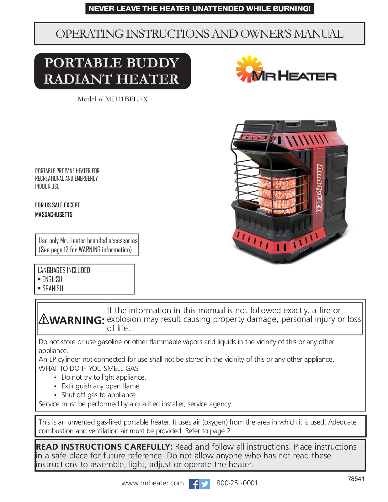 Heatstar MH11BFLEX User Manual