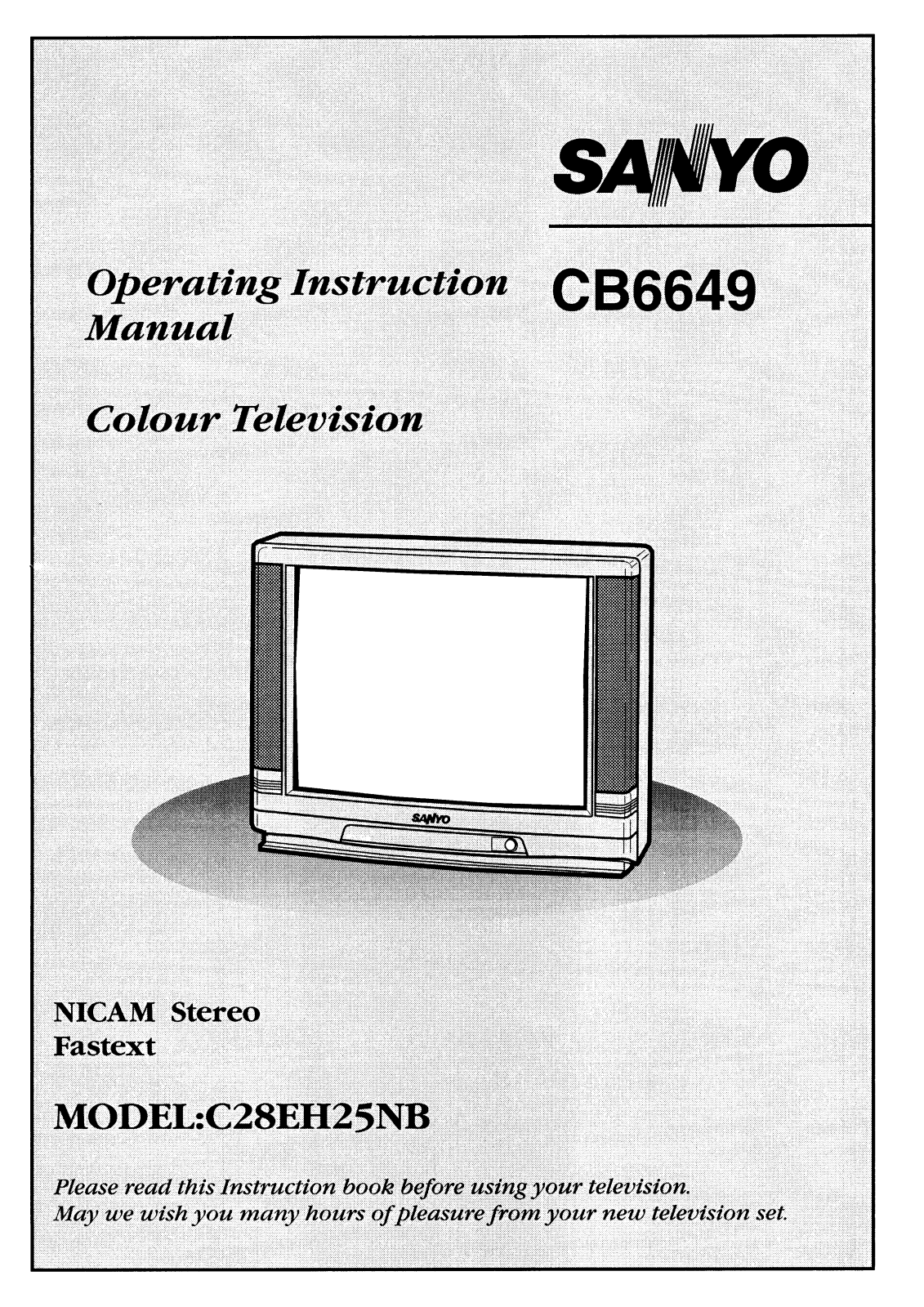 Sanyo CB6649 Instruction Manual