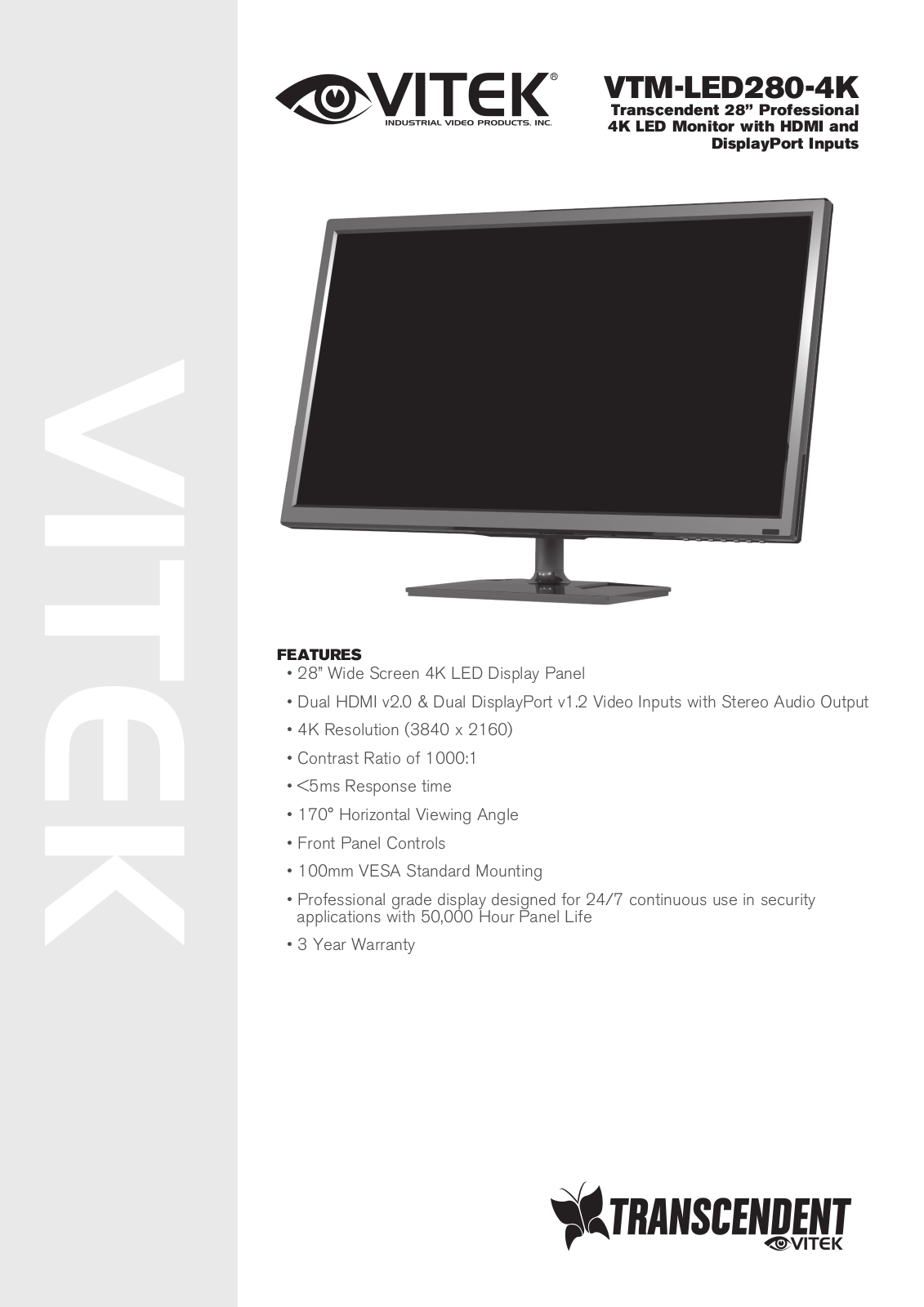 Vitek VTM-LED280-4K User Manual