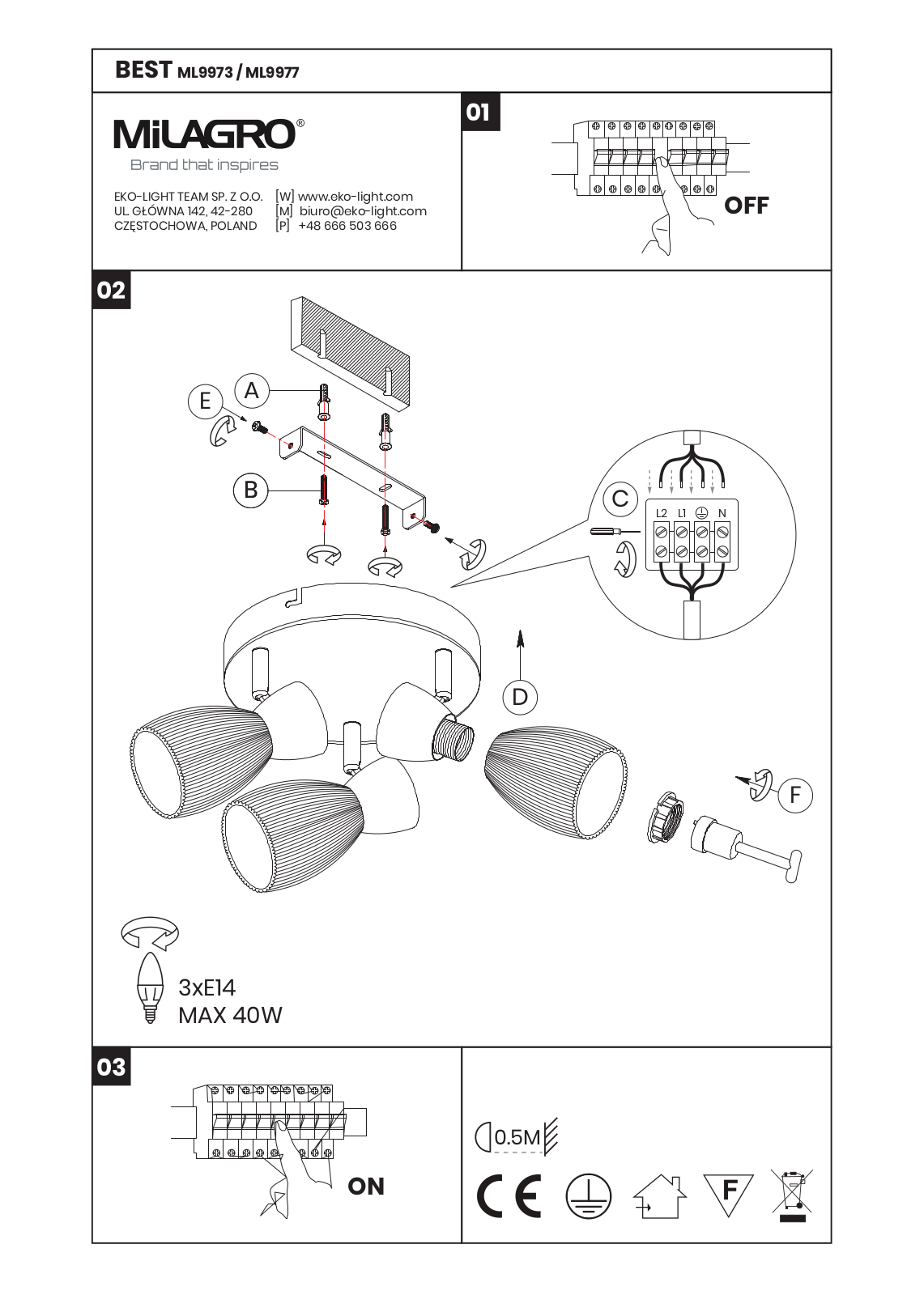 MILAGRO ML9977, ML9973 User guide - ManualMachine.com