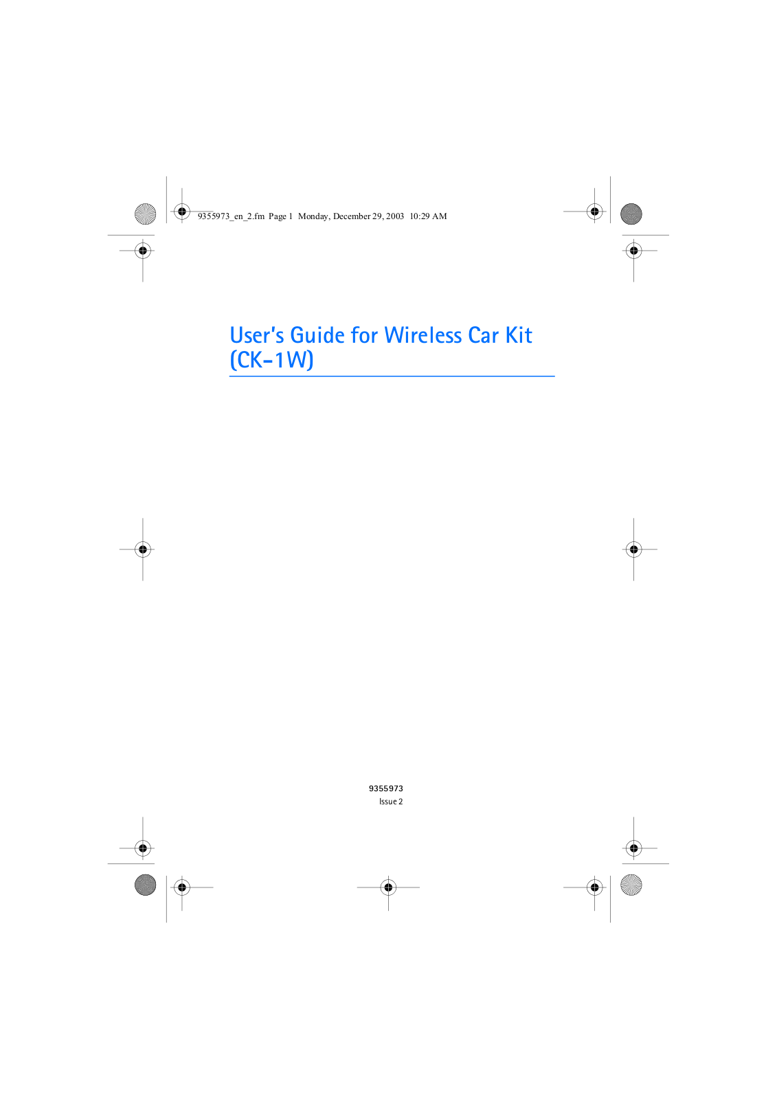 Microsoft HF-2W User Guide