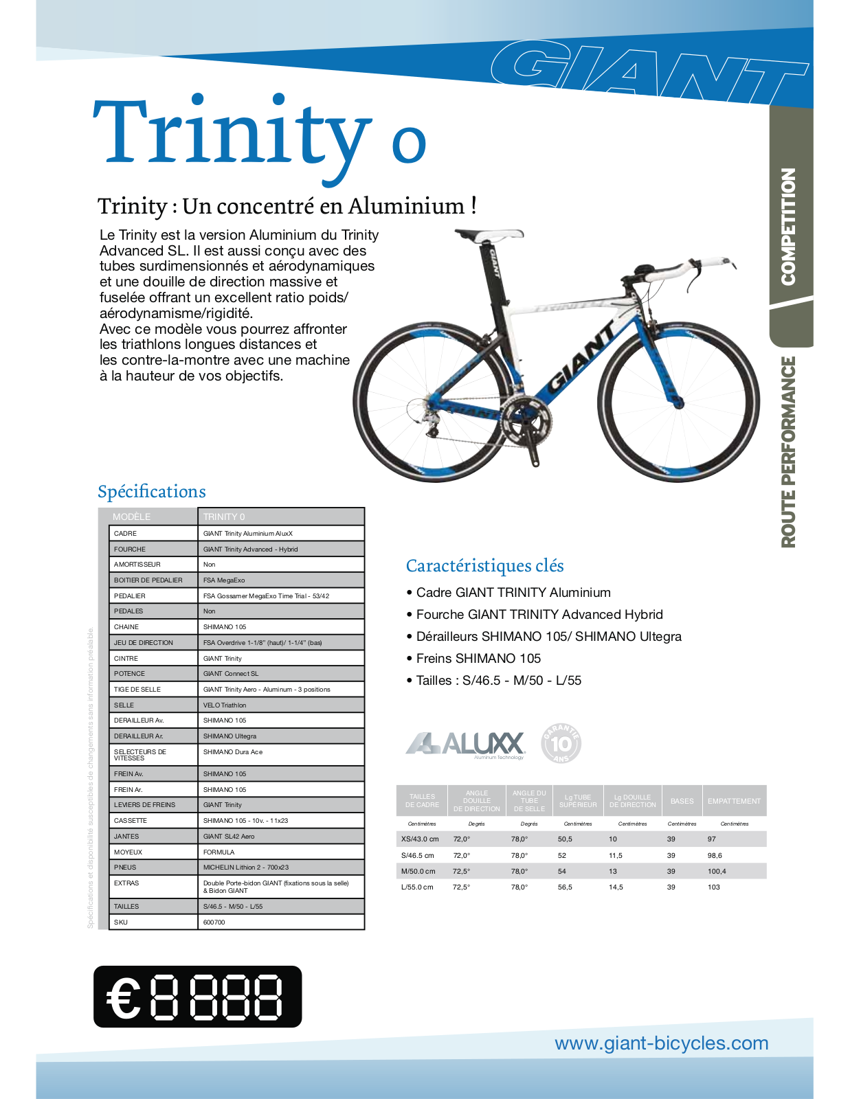 GIANT TRINITY 0 User Manual