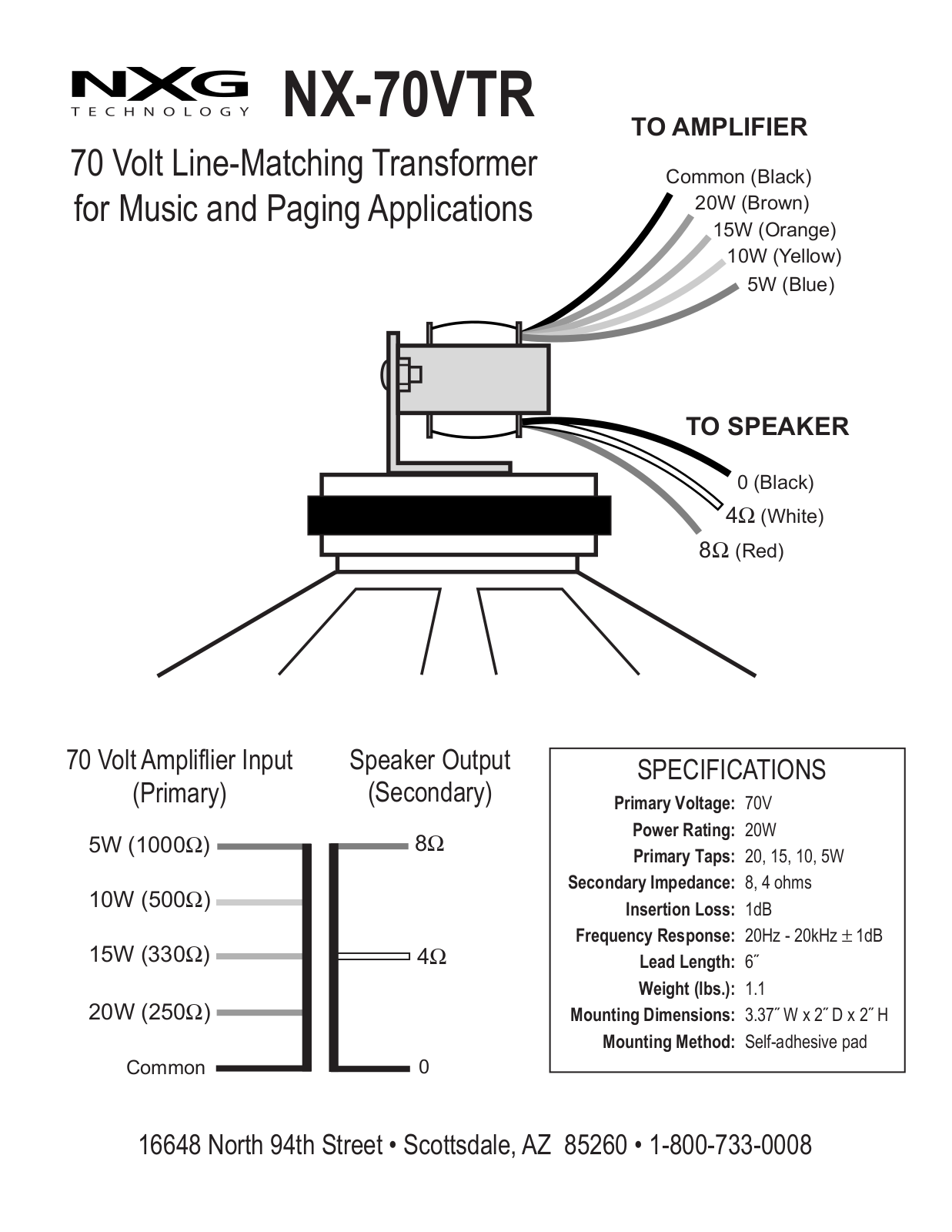 NXG Technology NX-70VTR User Manual