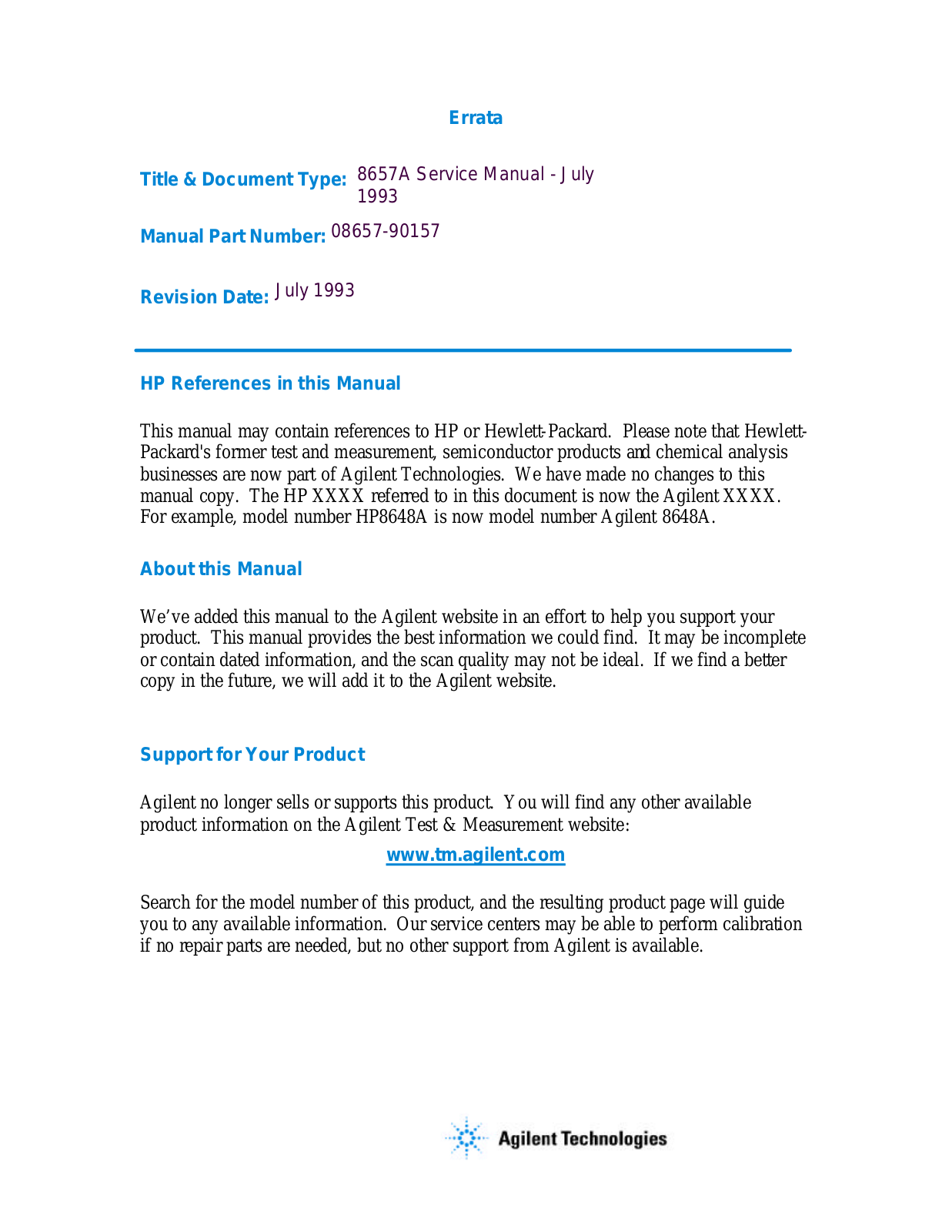 HP 8657a schematic