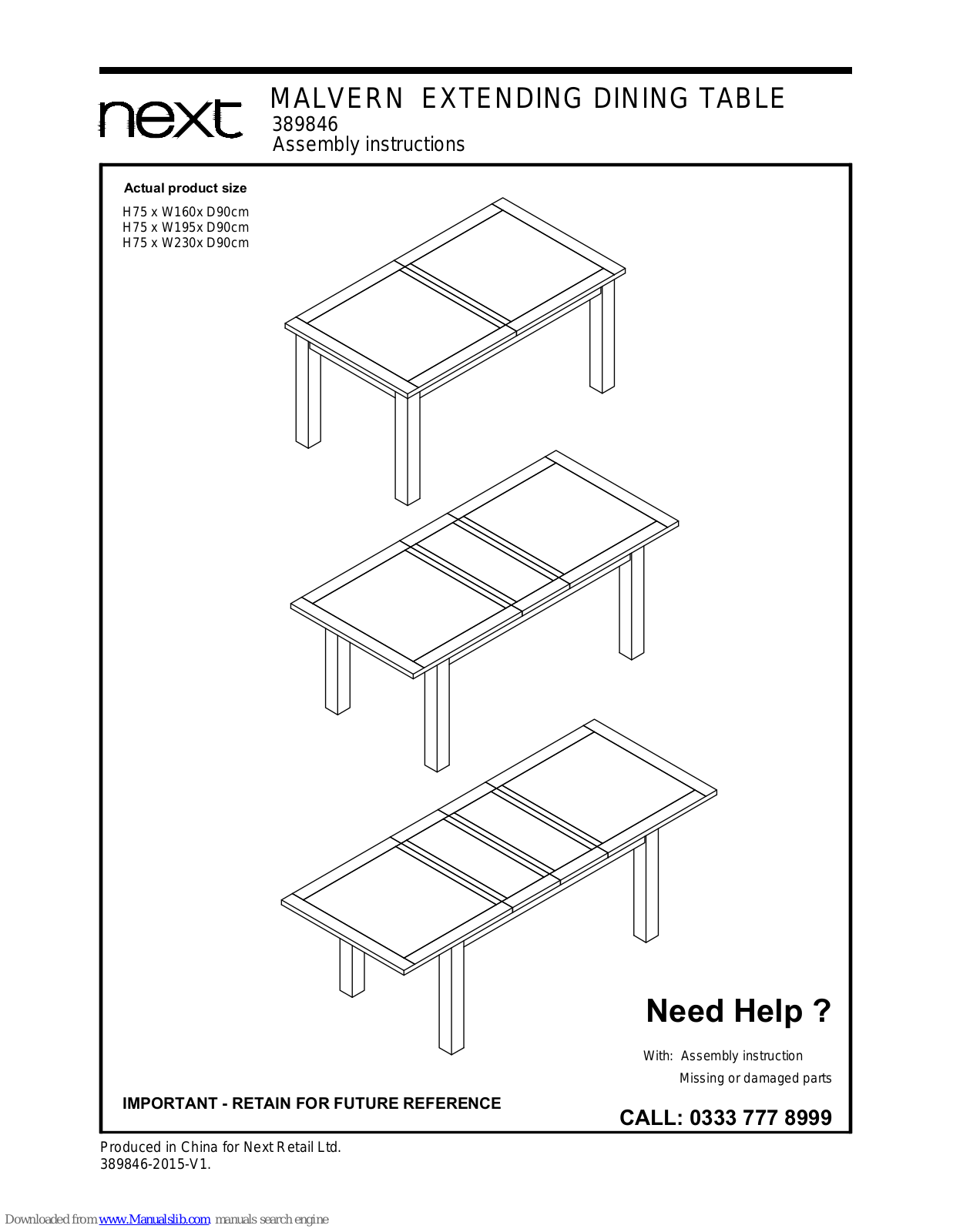 Next 389846 Assembly  Manual - ManualMachine.com