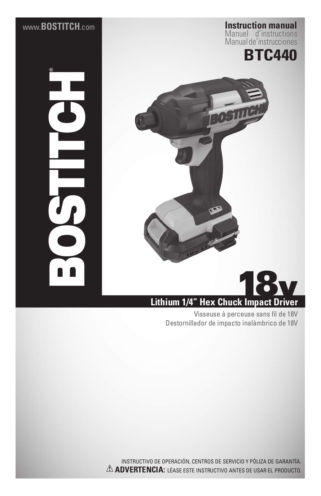 Bostitch BTC440LB User Manual