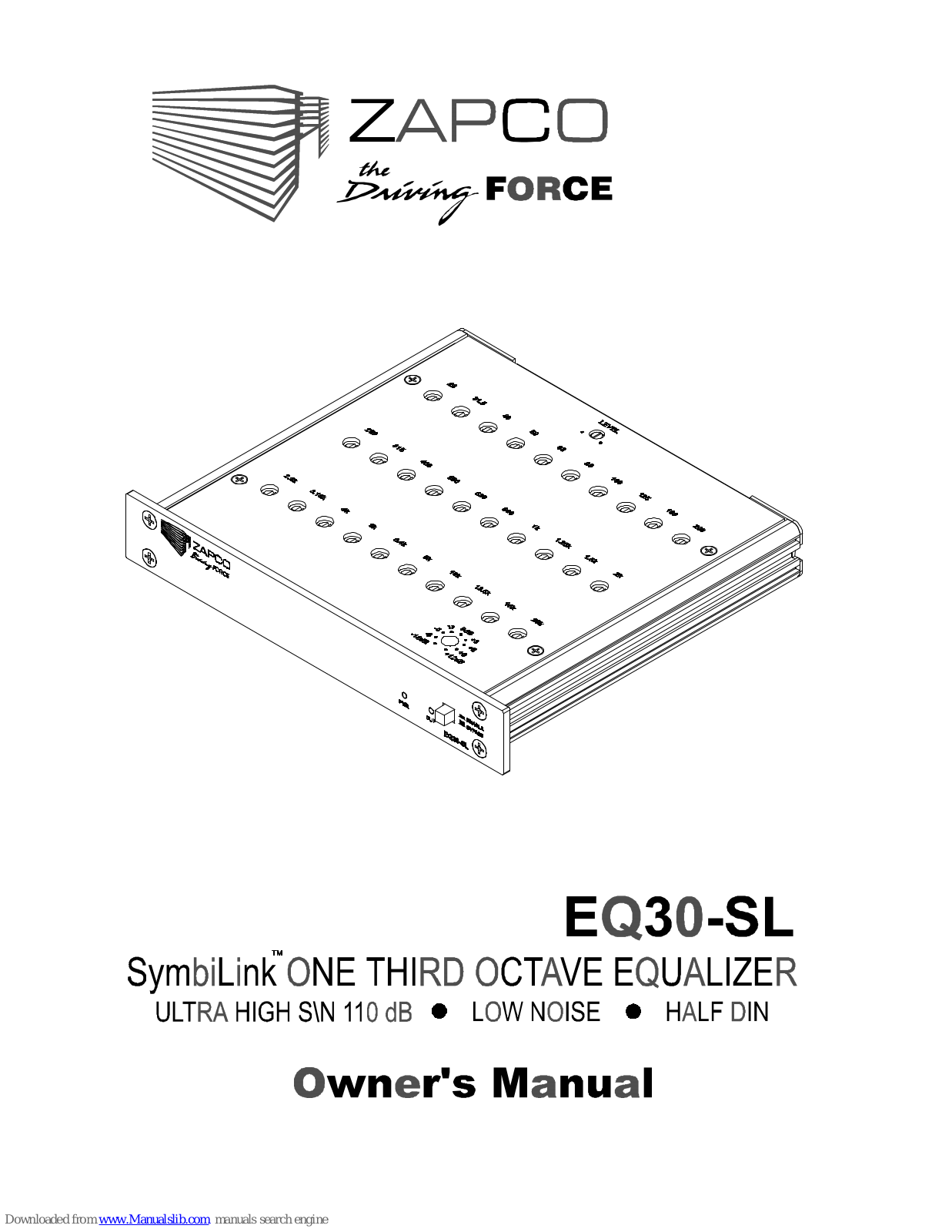 zapco EQ30-SL Owner's Manual