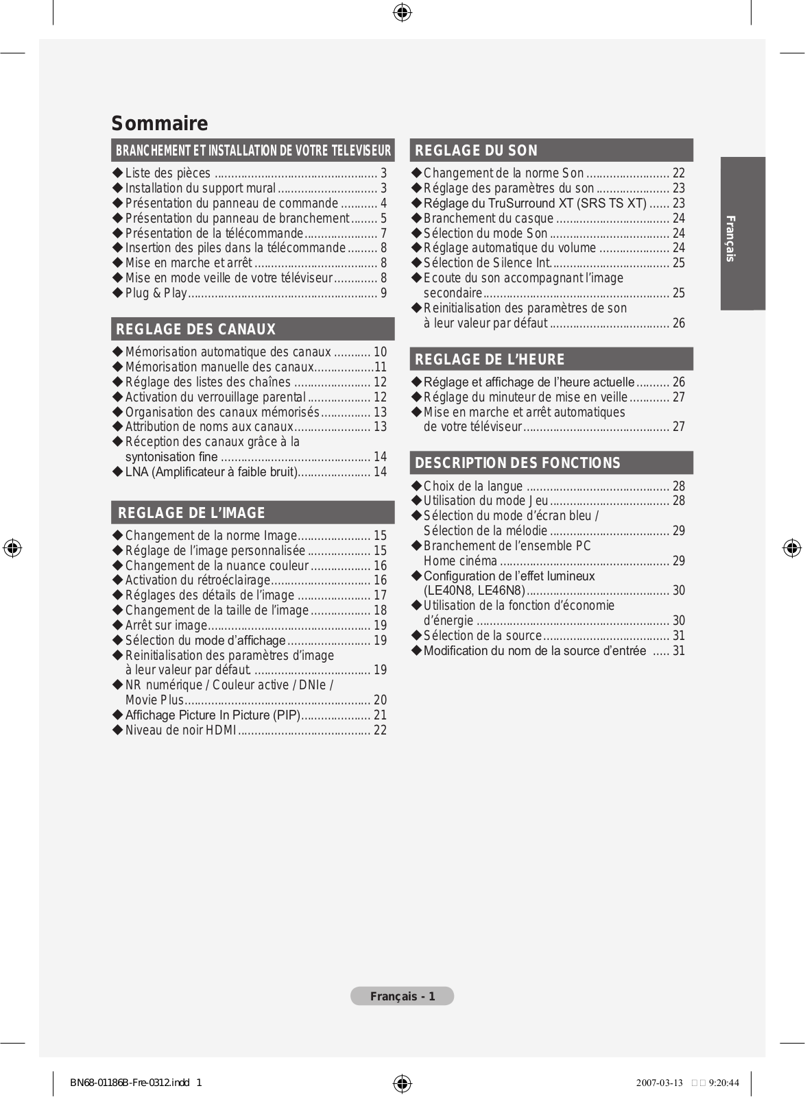 SAMSUNG LE-46M86BD User Manual