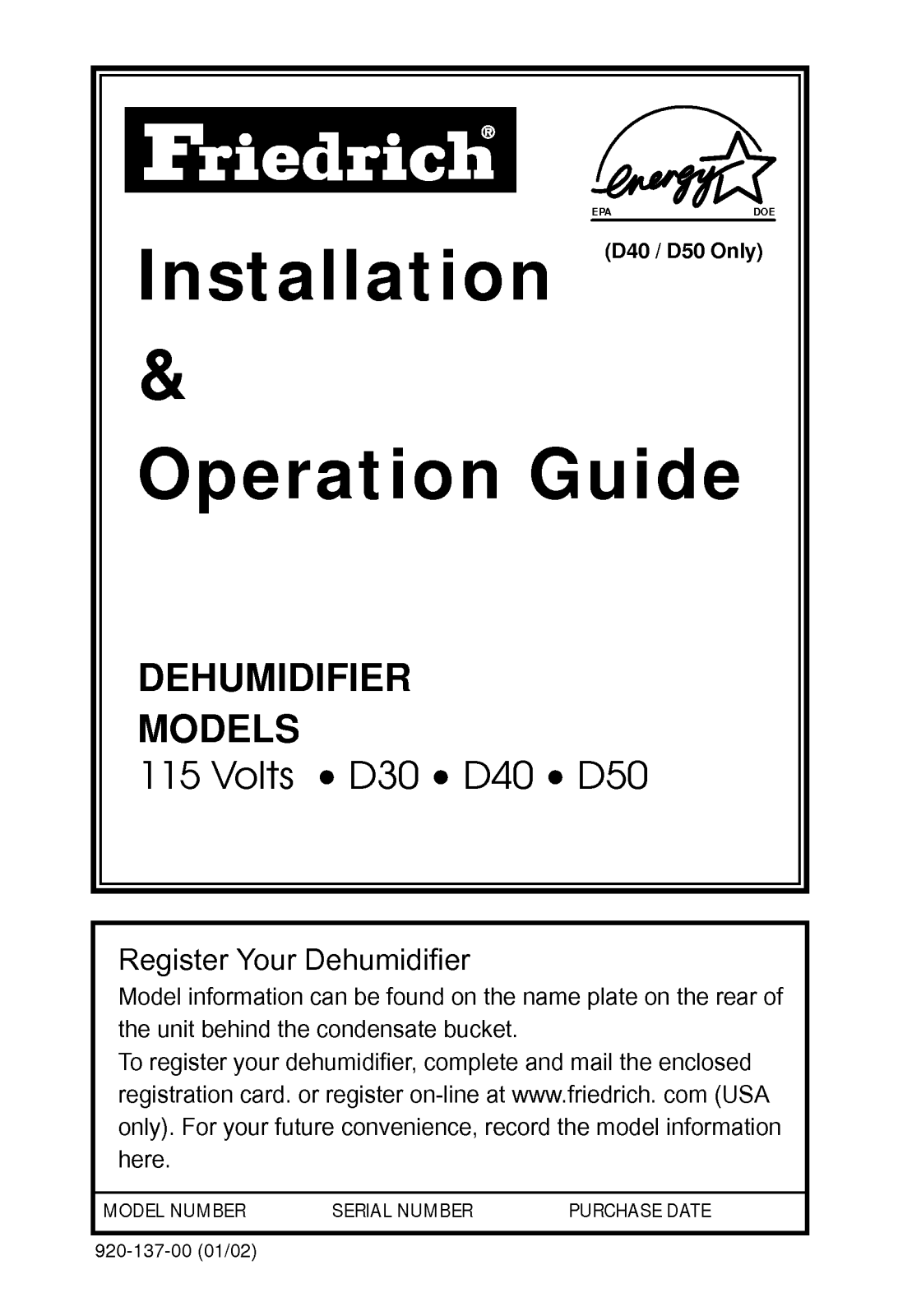 LG D30, D40, WD-4010, WD-3010 User Manual