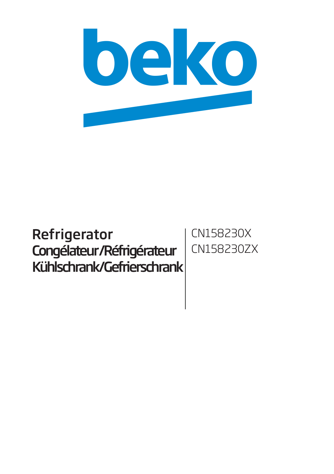 Beko CN158230X, CN158230ZX User manual