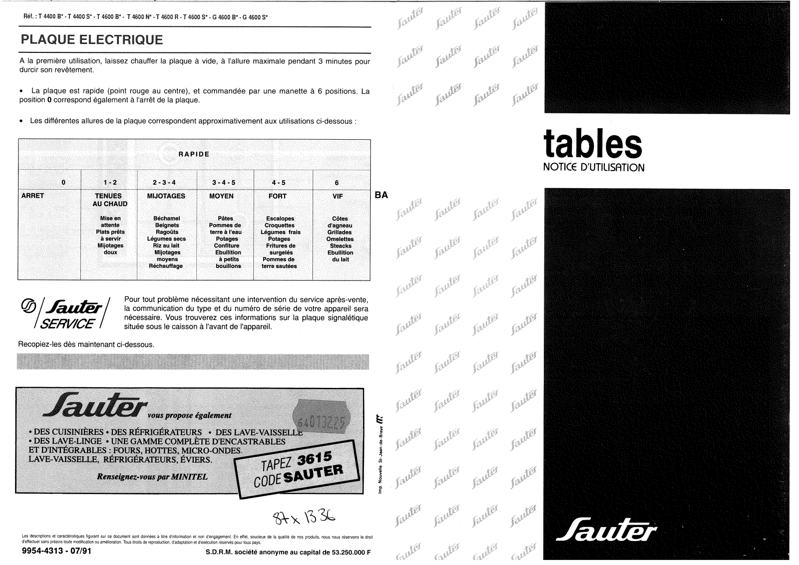 SAUTER T4600R User Manual