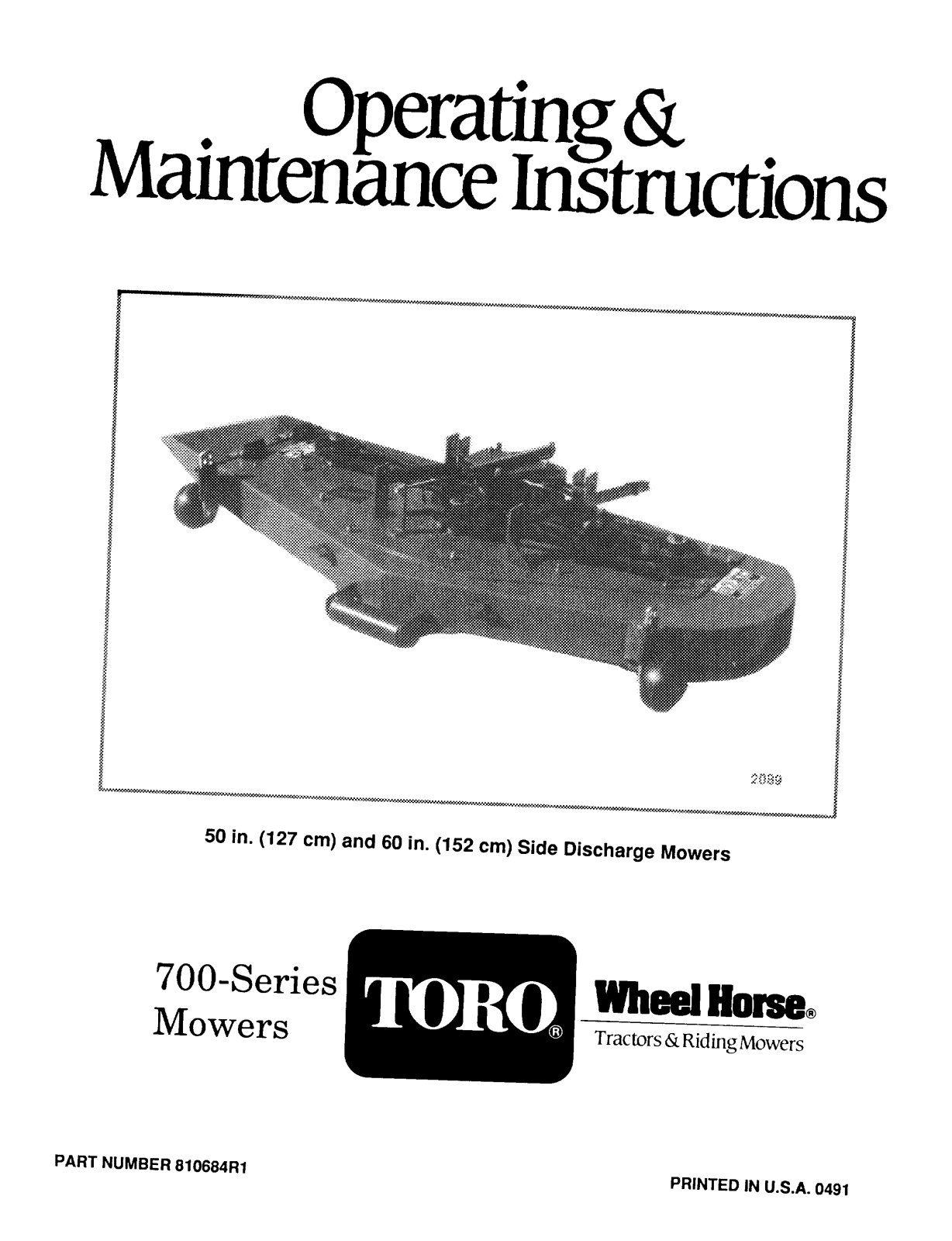 Toro C5-50ZS02, C5-60ZS02 Operator's Manual