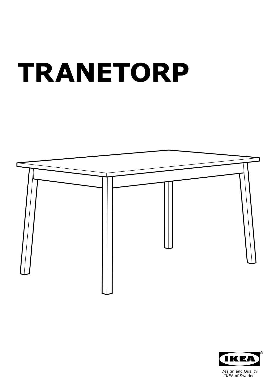 IKEA TRANETORP User Manual