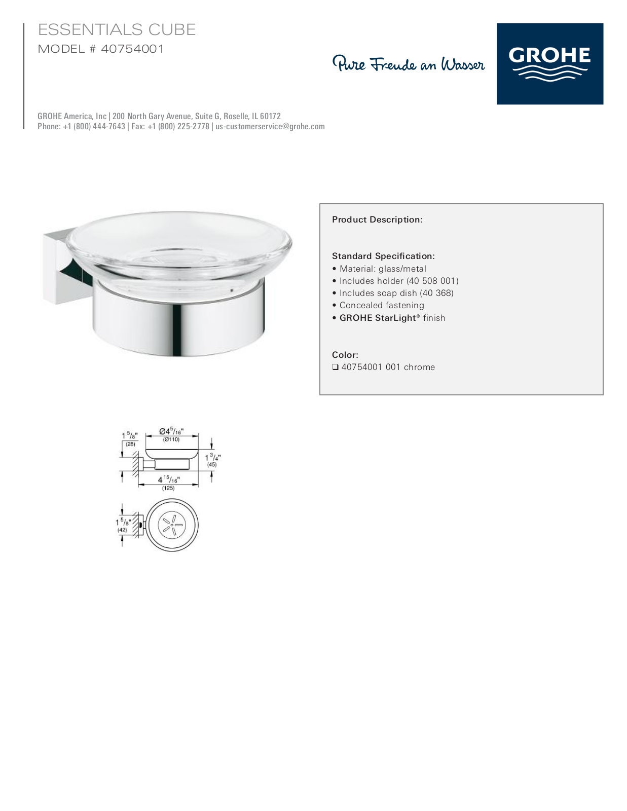 GROHE GRH5409 Specifications - ManualMachine.com