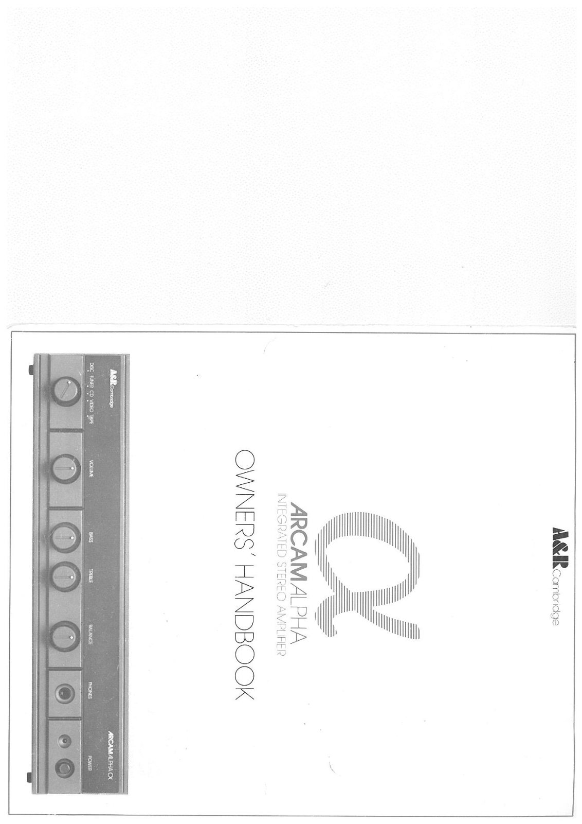 Arcam Integrated Stereo Amplifier User Manual