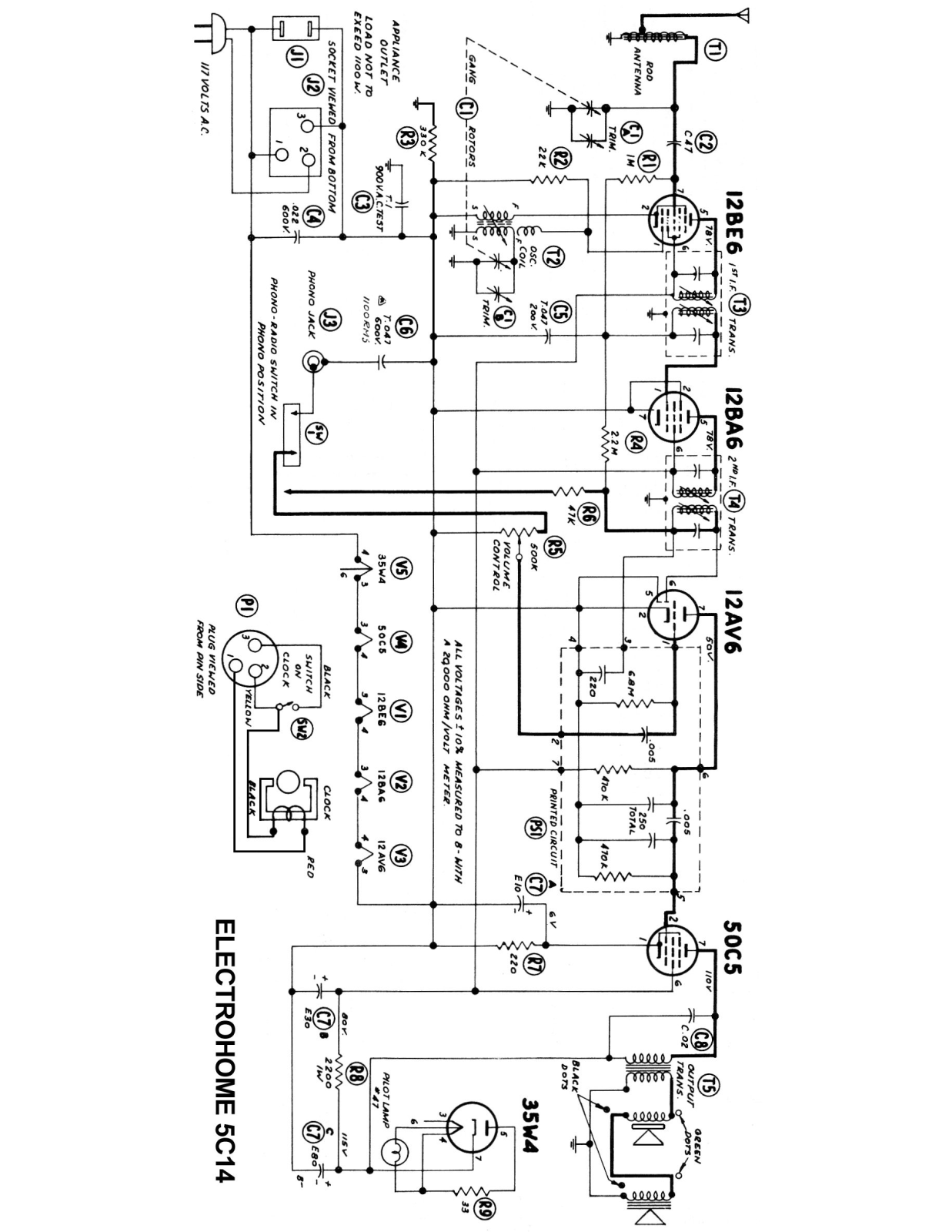 ElectroHome 5C14 Schematic - ManualMachine.com