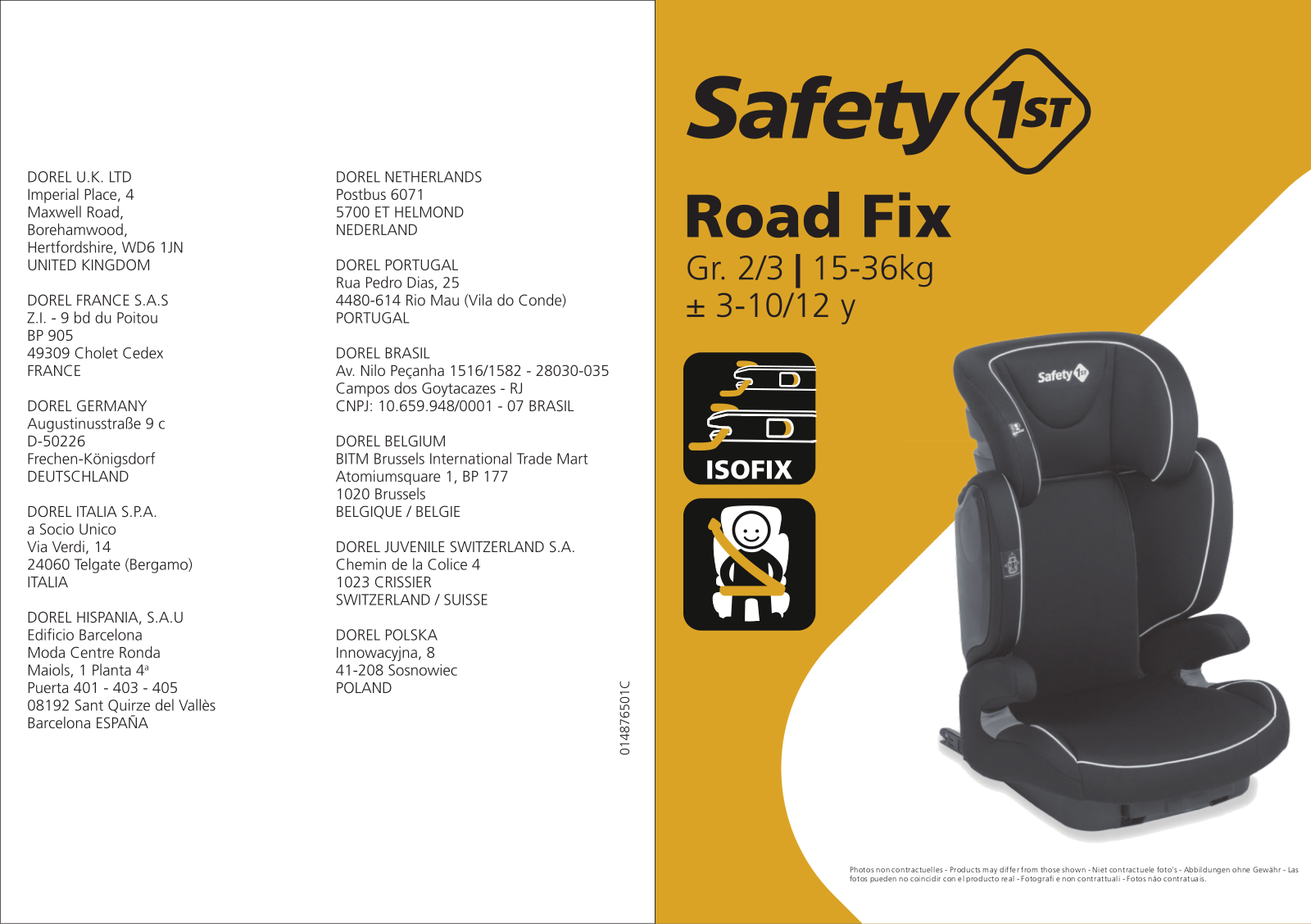 Safety 1st ROADFIX User Manual