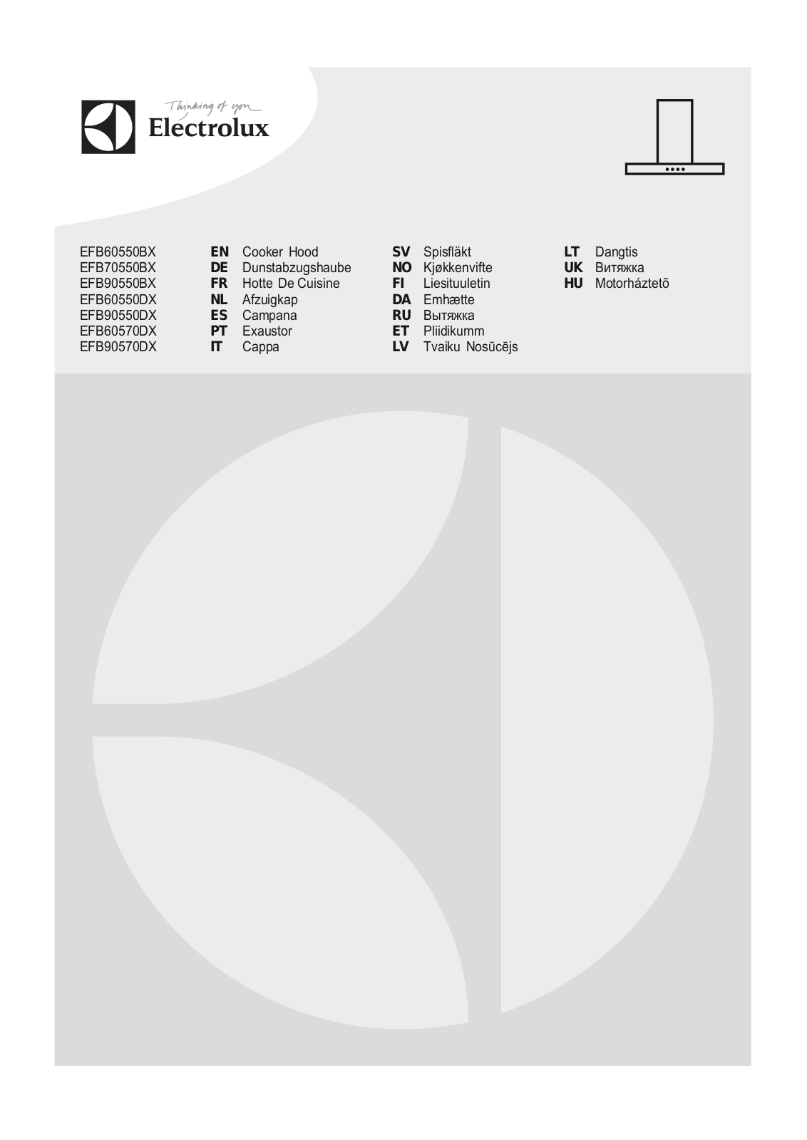 Electrolux EFB60550DX User Manual