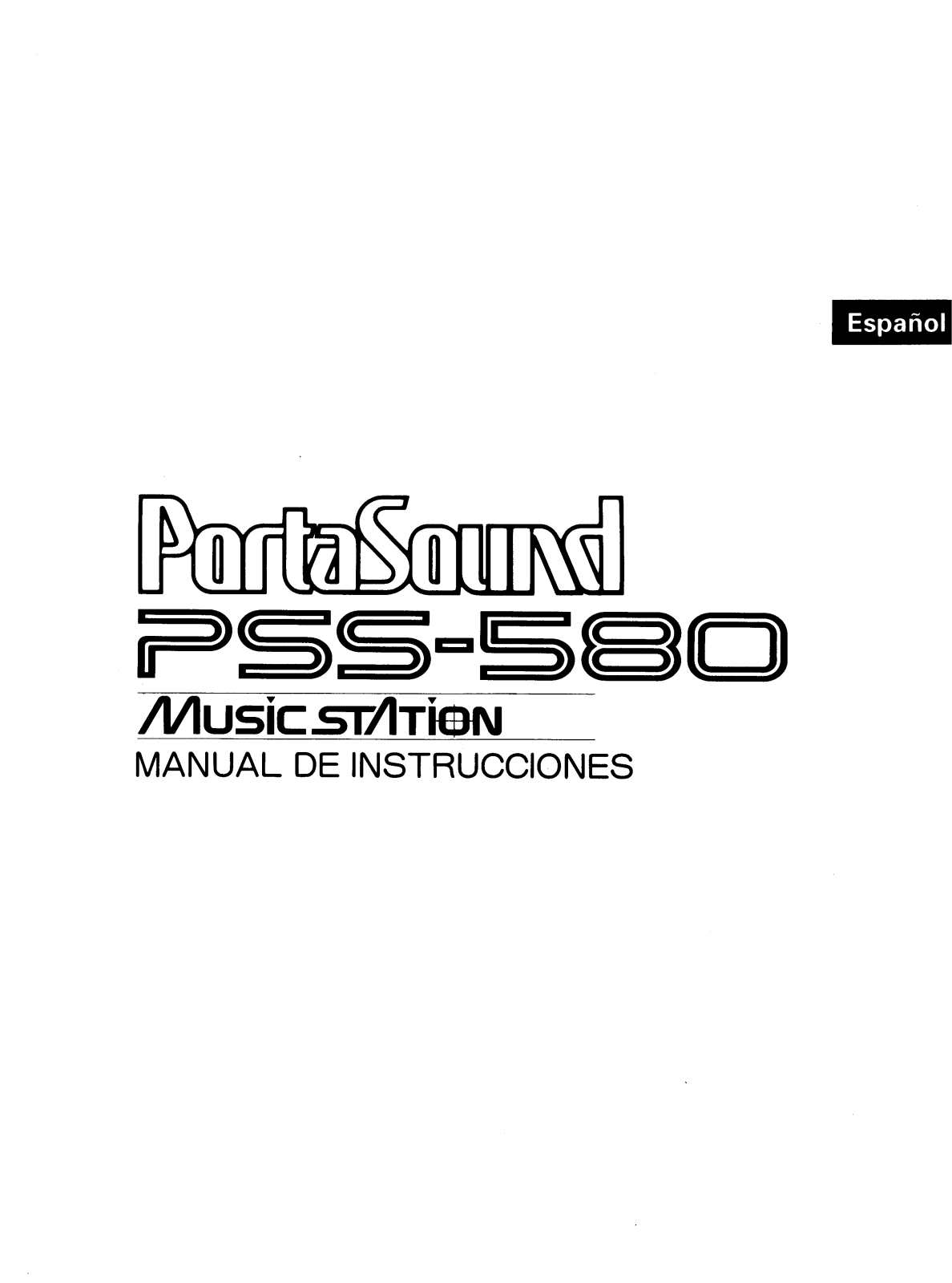 Yamaha PSS-580 User Manual