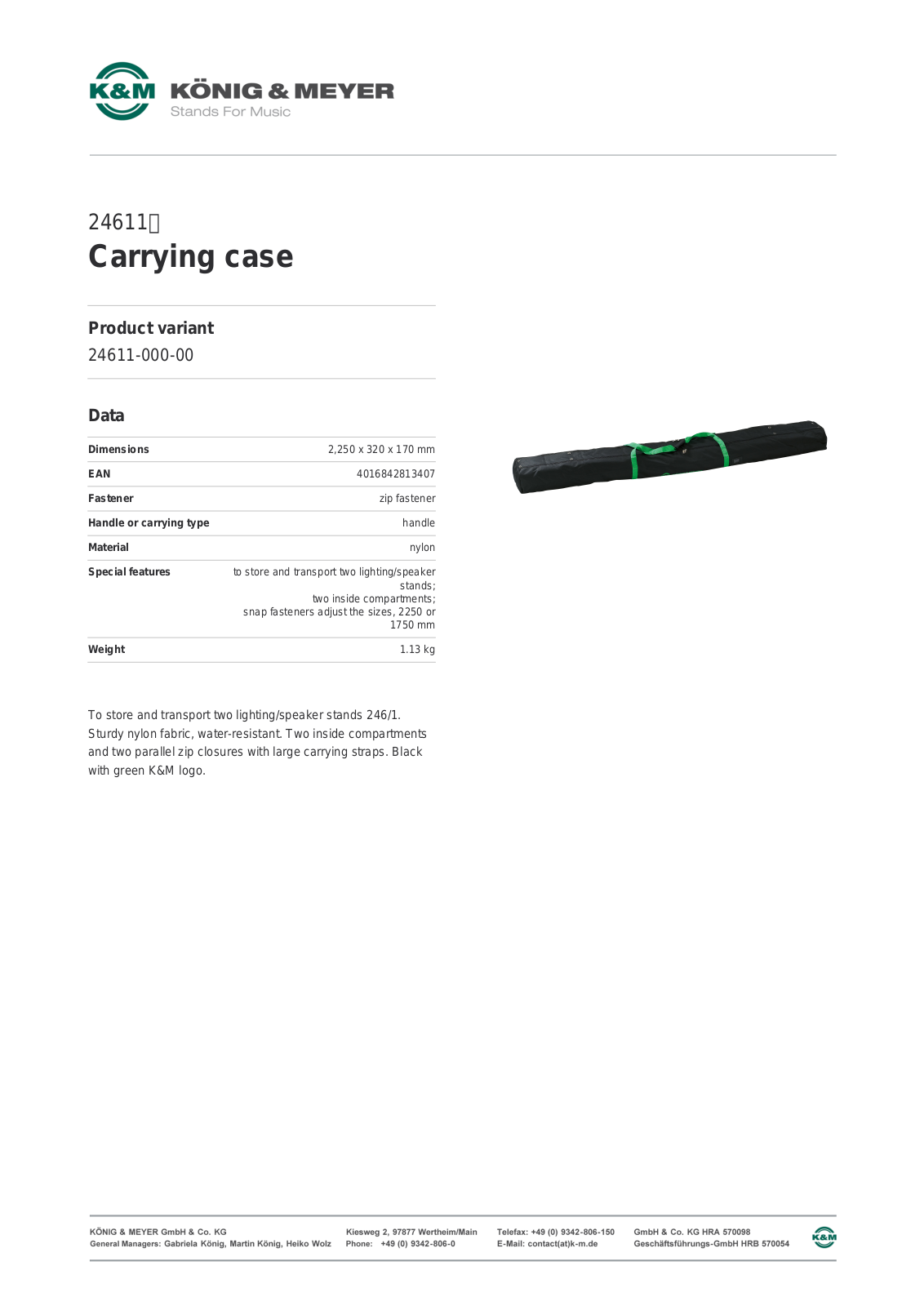 K&M 24611 Data Sheet