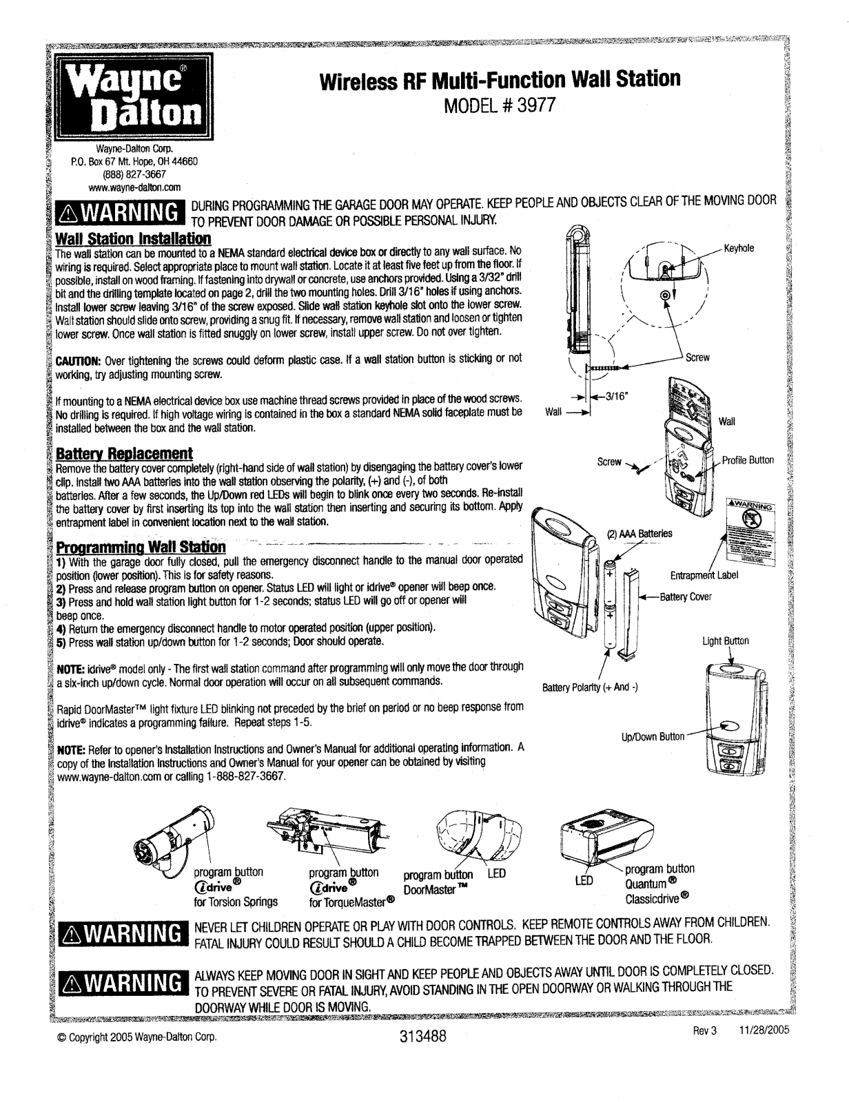 Wayne-dalton 3977 User Manual