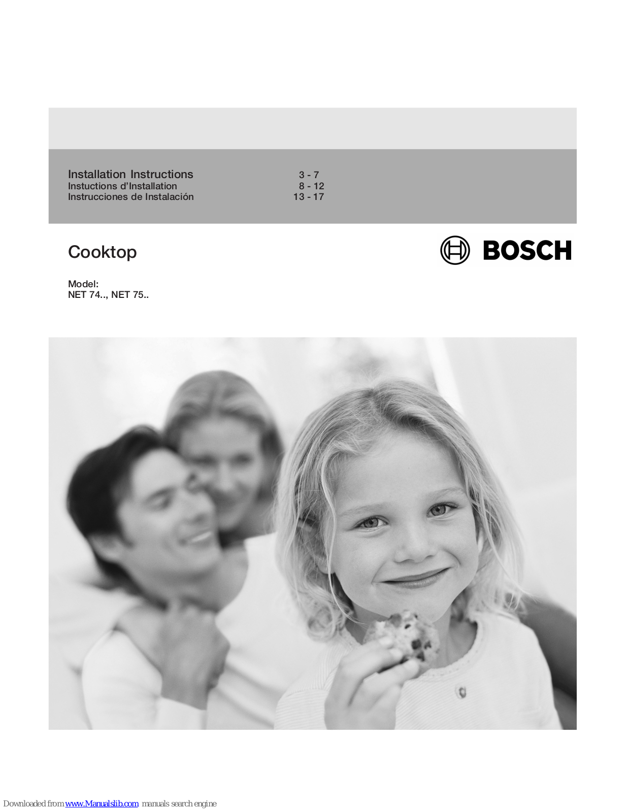 Bosch NET7452UC, NET7552UC Installation Instructions Manual