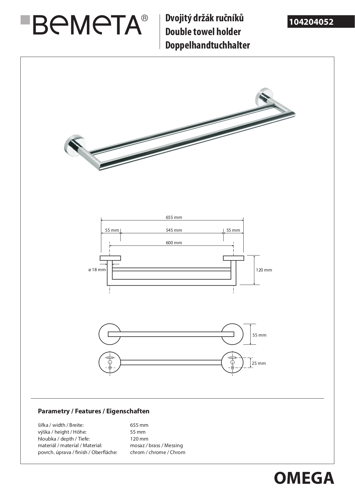 Bemeta Omega 104204052 User guide