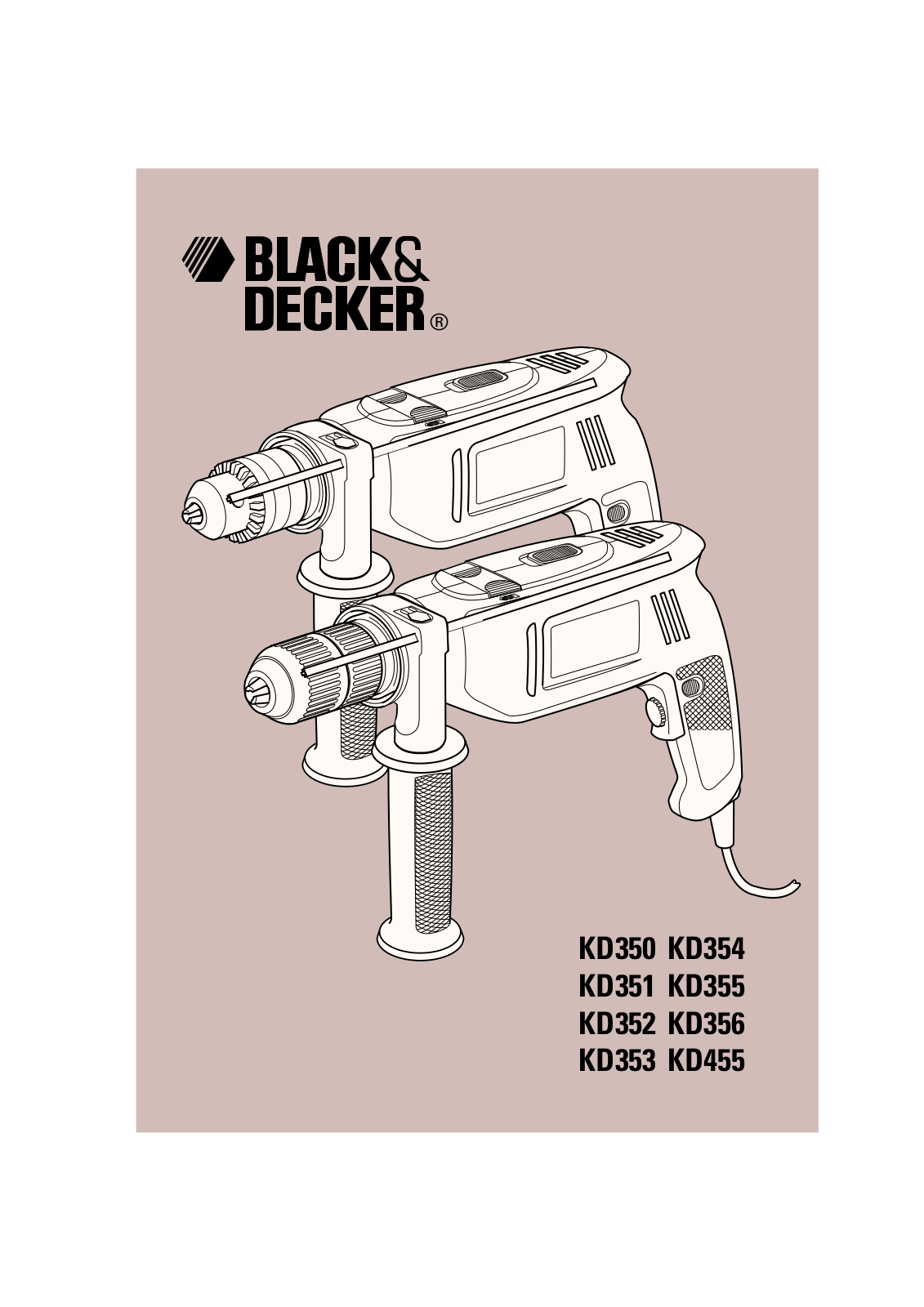 Black & Decker Kd350re Instruction Manual