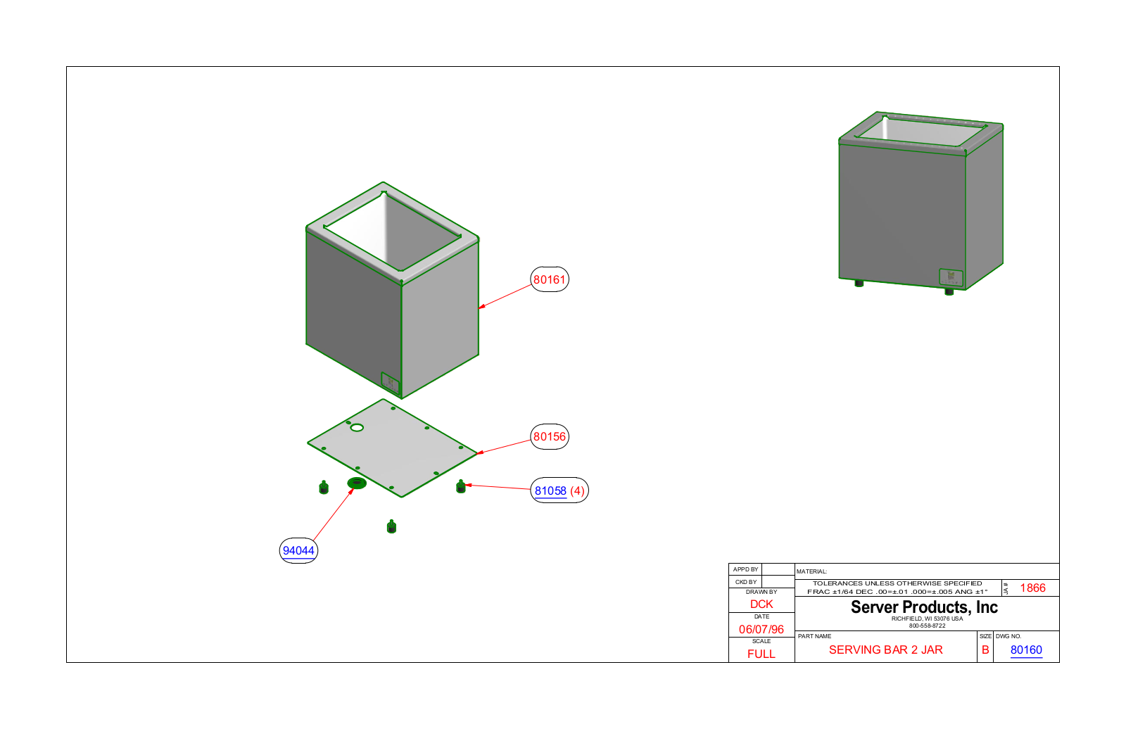 Server 80161 Parts Manual