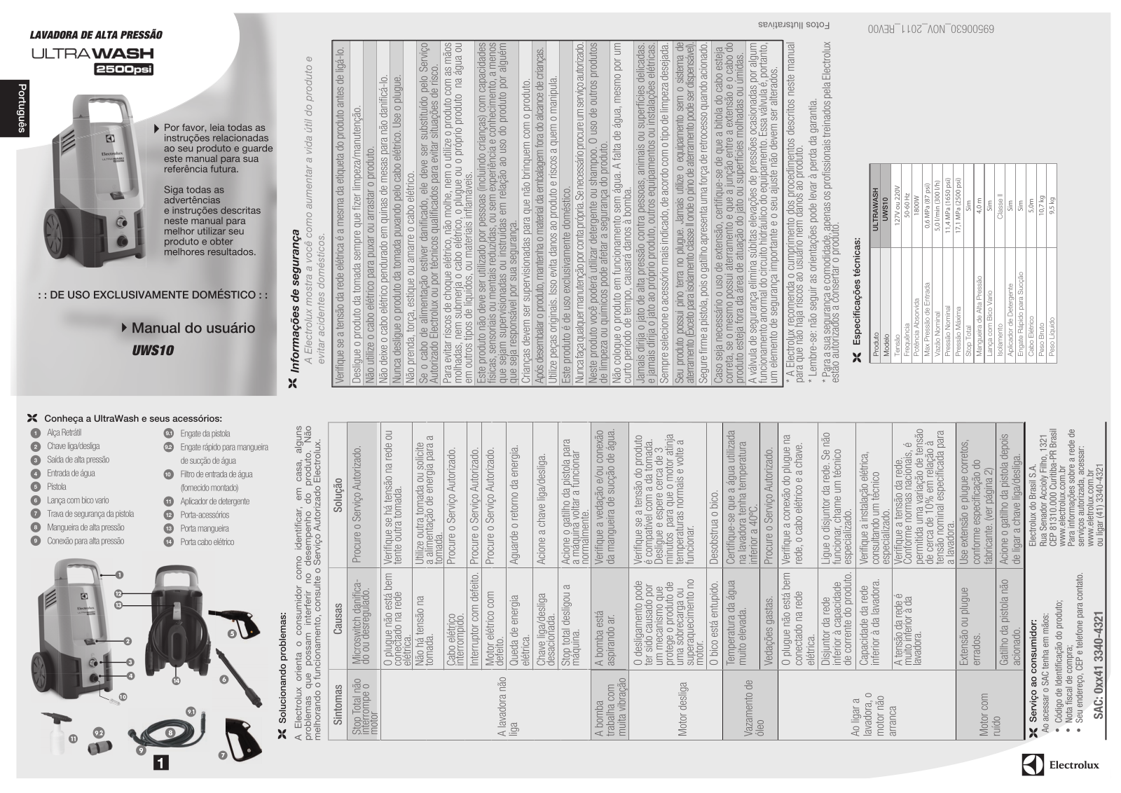 AEG UWS10 User Manual