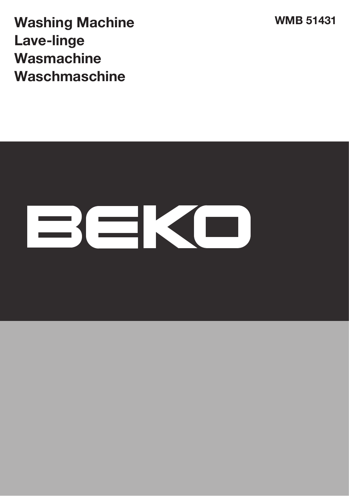 Beko WMB 51431 User Manual