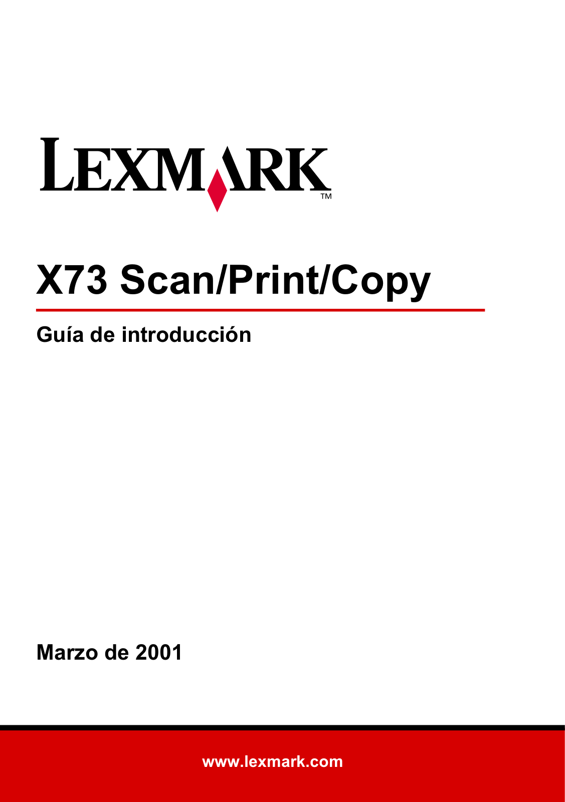 Lexmark X73 Getting Started Guide