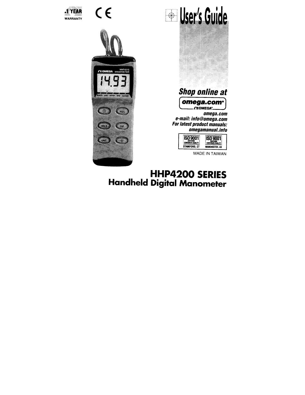 Omega HHP4200 User guide - ManualMachine.com