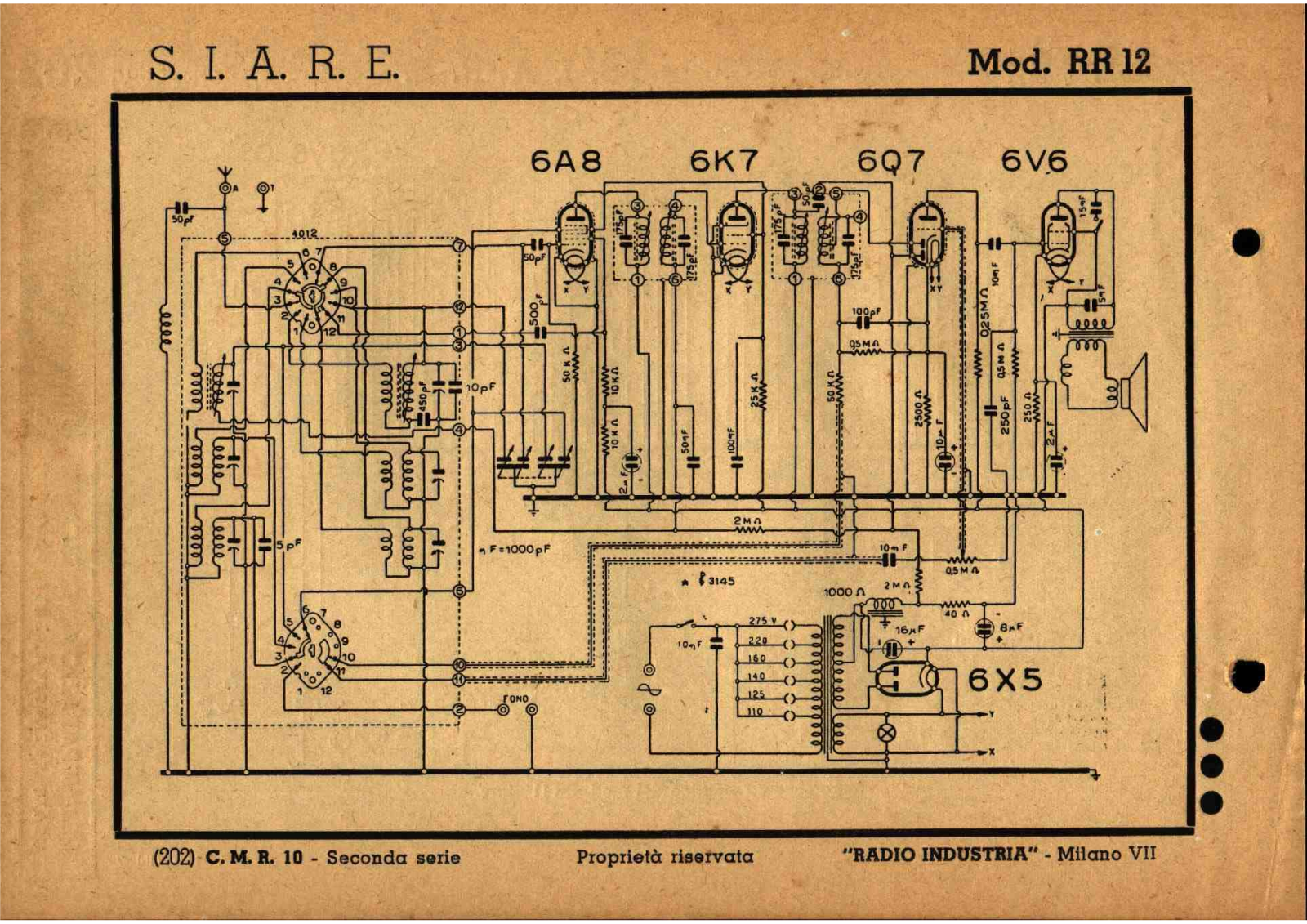 Siare Crosley rr12 schematic