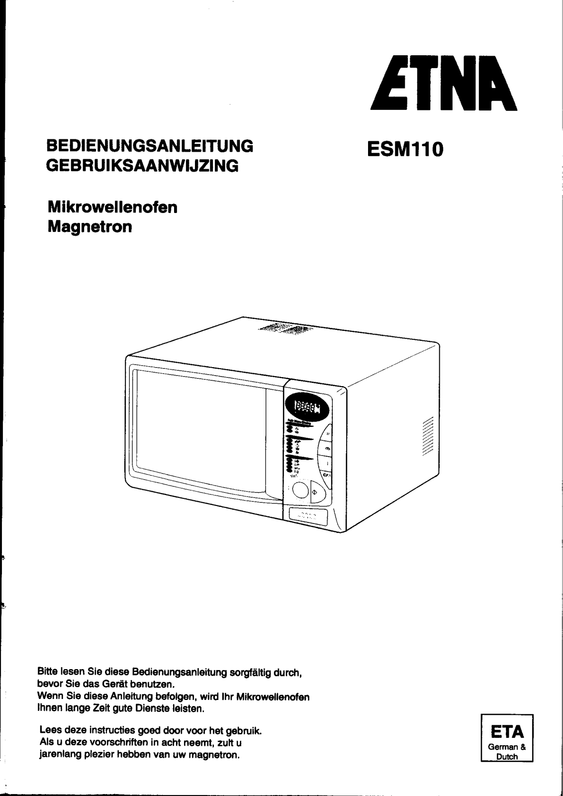 ETNA ESM110 User Manual