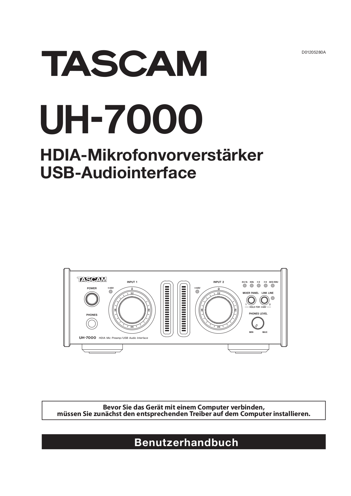 Tascam UH-7000 User guide