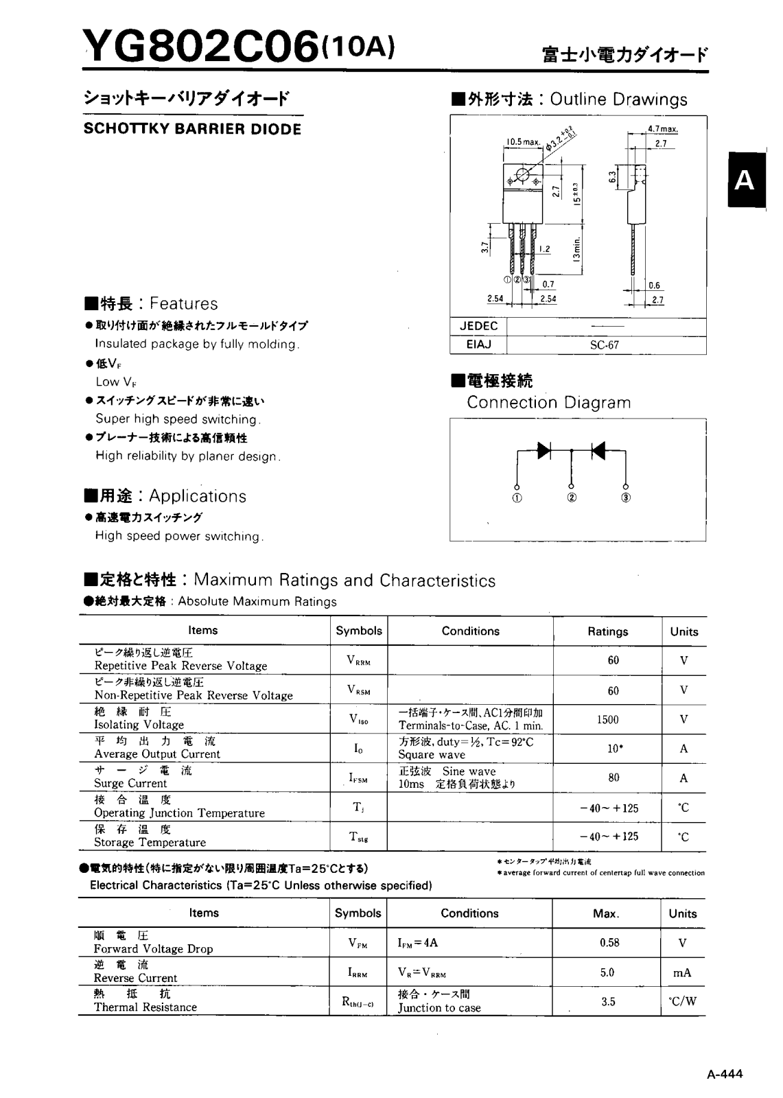 Collmer Semiconductor YG802C06 Datasheet