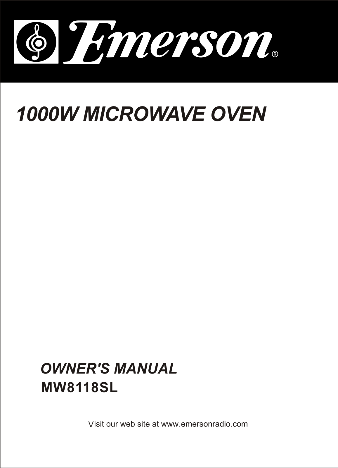 Emerson MW8118SL User Manual