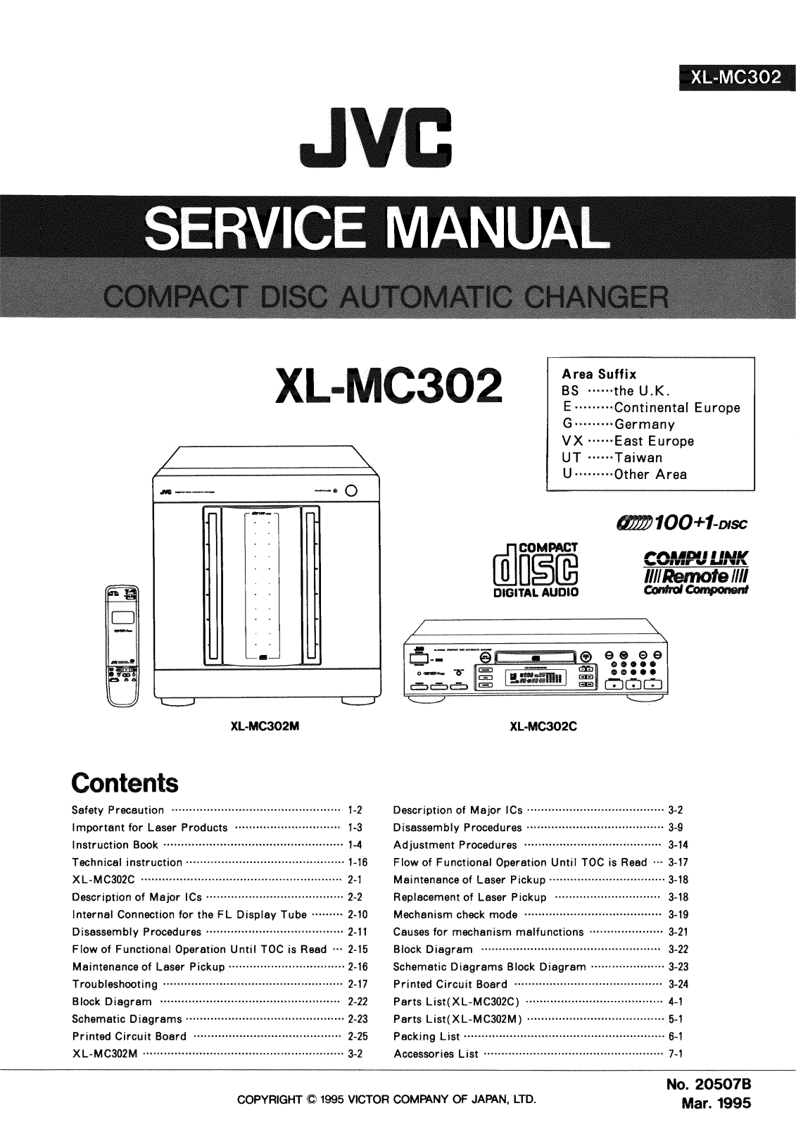 JVC XLMC-302 Service manual