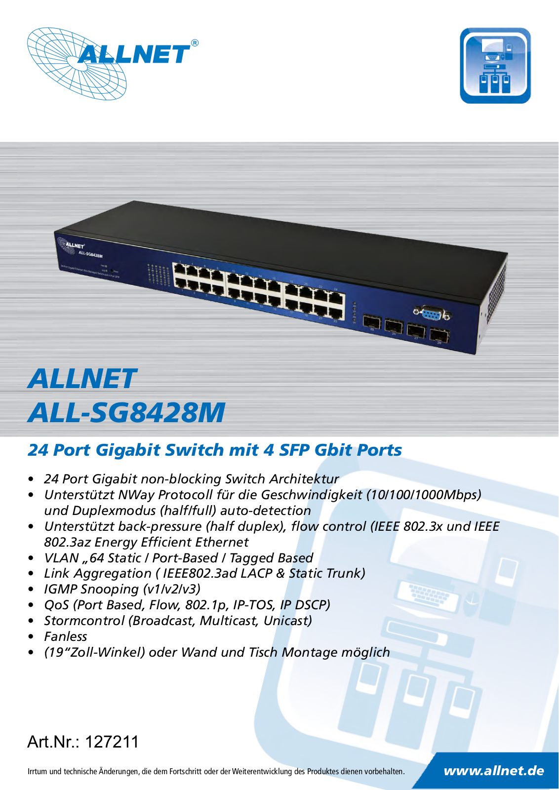 Allnet ALL-SG8428M User Manual