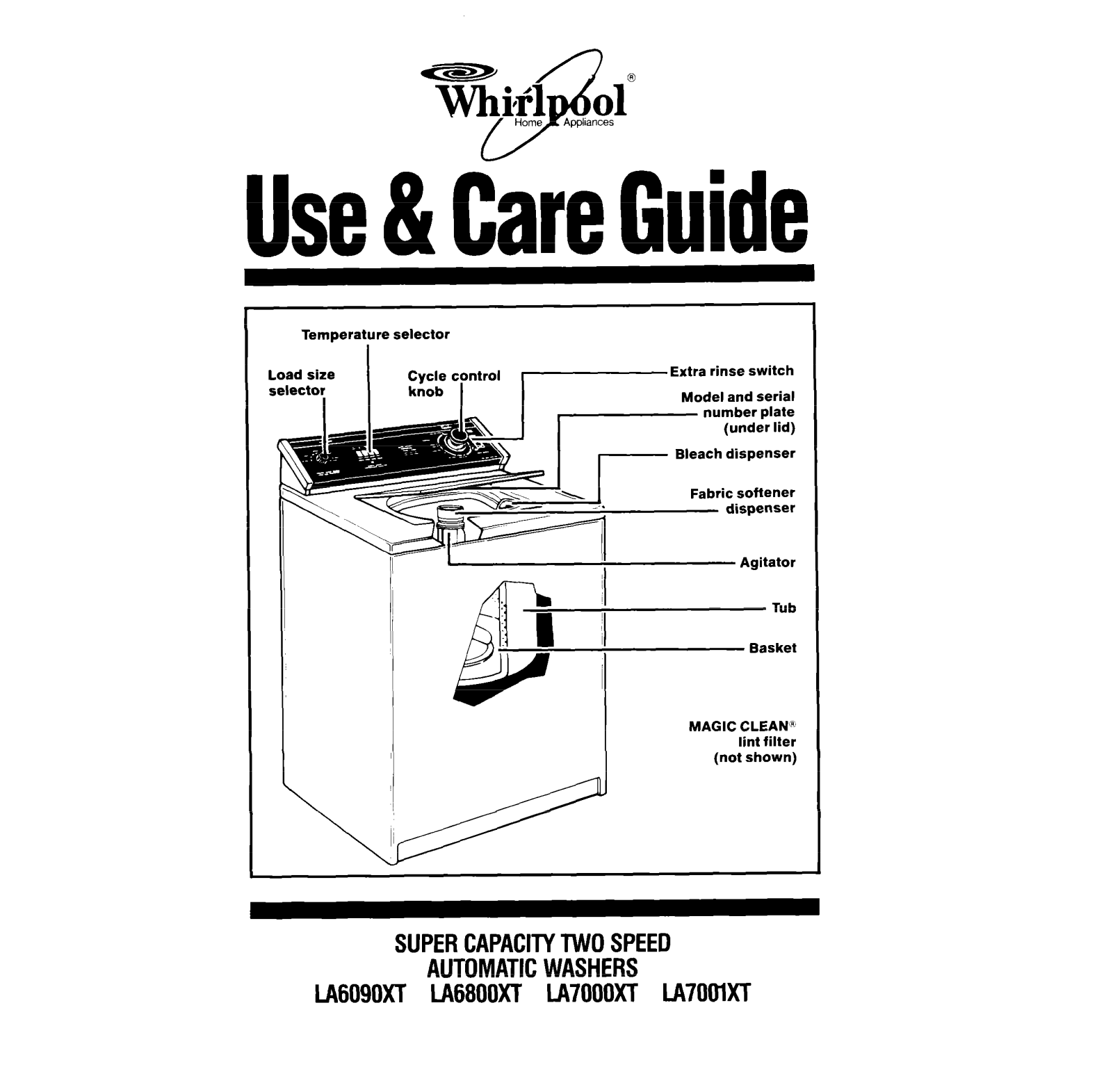 Whirlpool LA700lXT, LA6800XT, LA6090XT, LA7000XT User Manual - ManualMachine.com