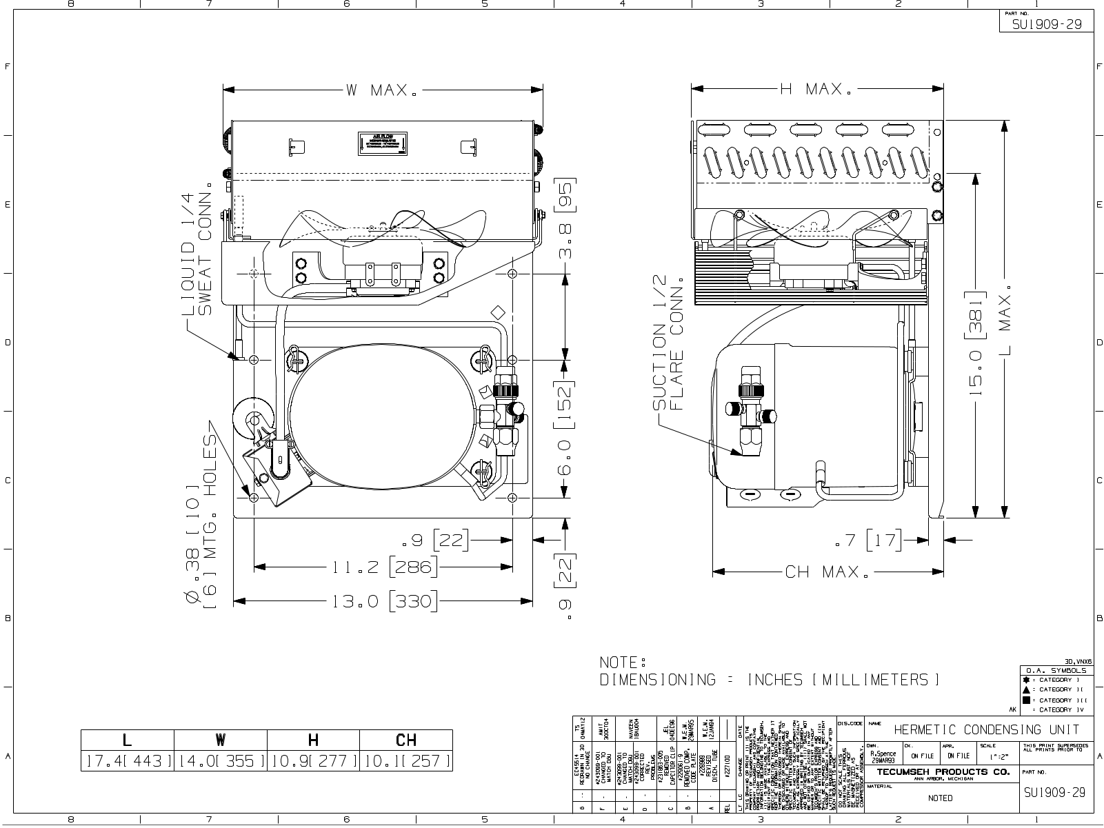 Tecumseh AKA7437YXAXD Drawing Data