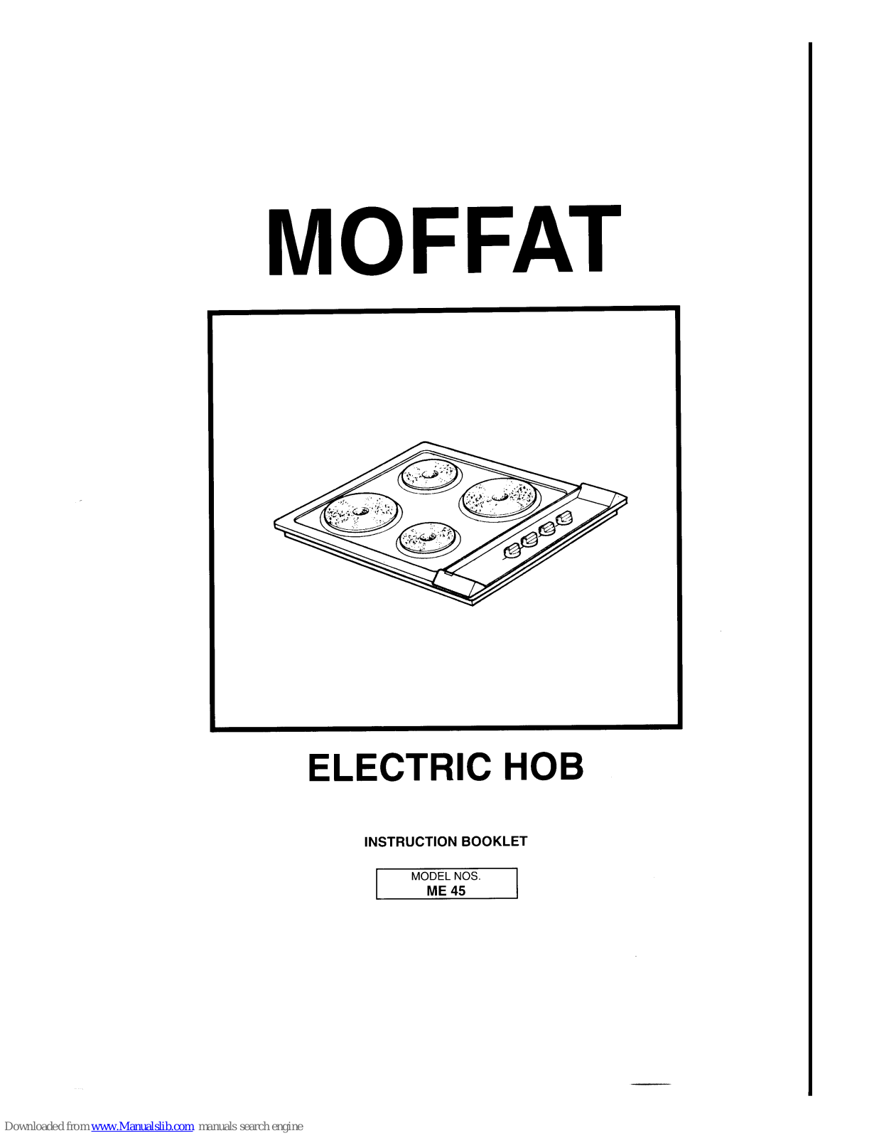 Moffat ME45B, ME45W Instruction Manual