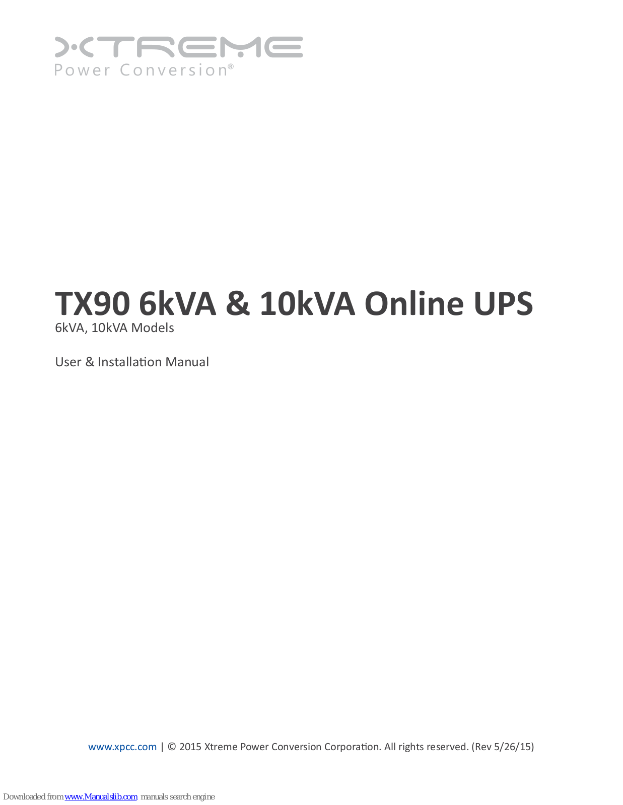 X-TREME TX90 User & Installation Manual - ManualMachine.com