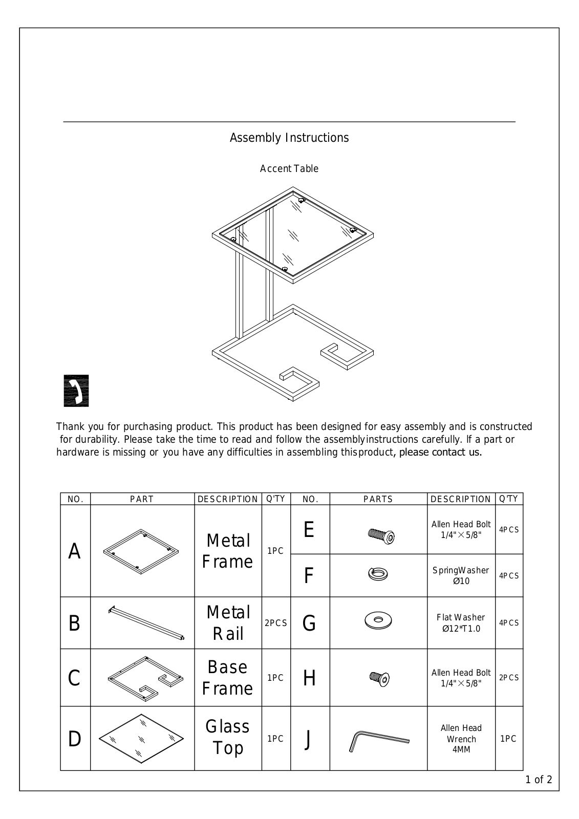 Wrought Studio W005405665 Assembly Instructions - ManualMachine.com