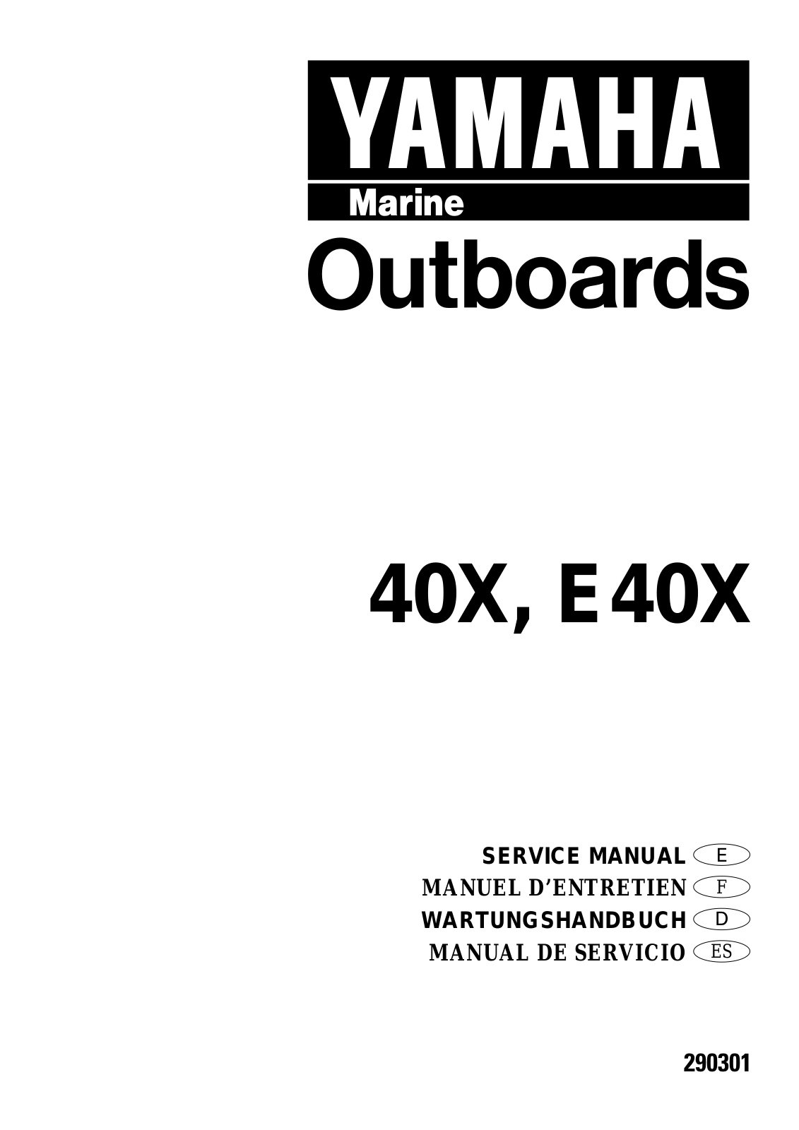 YAMAHA 40X, E40X PARTS CATALOGUE