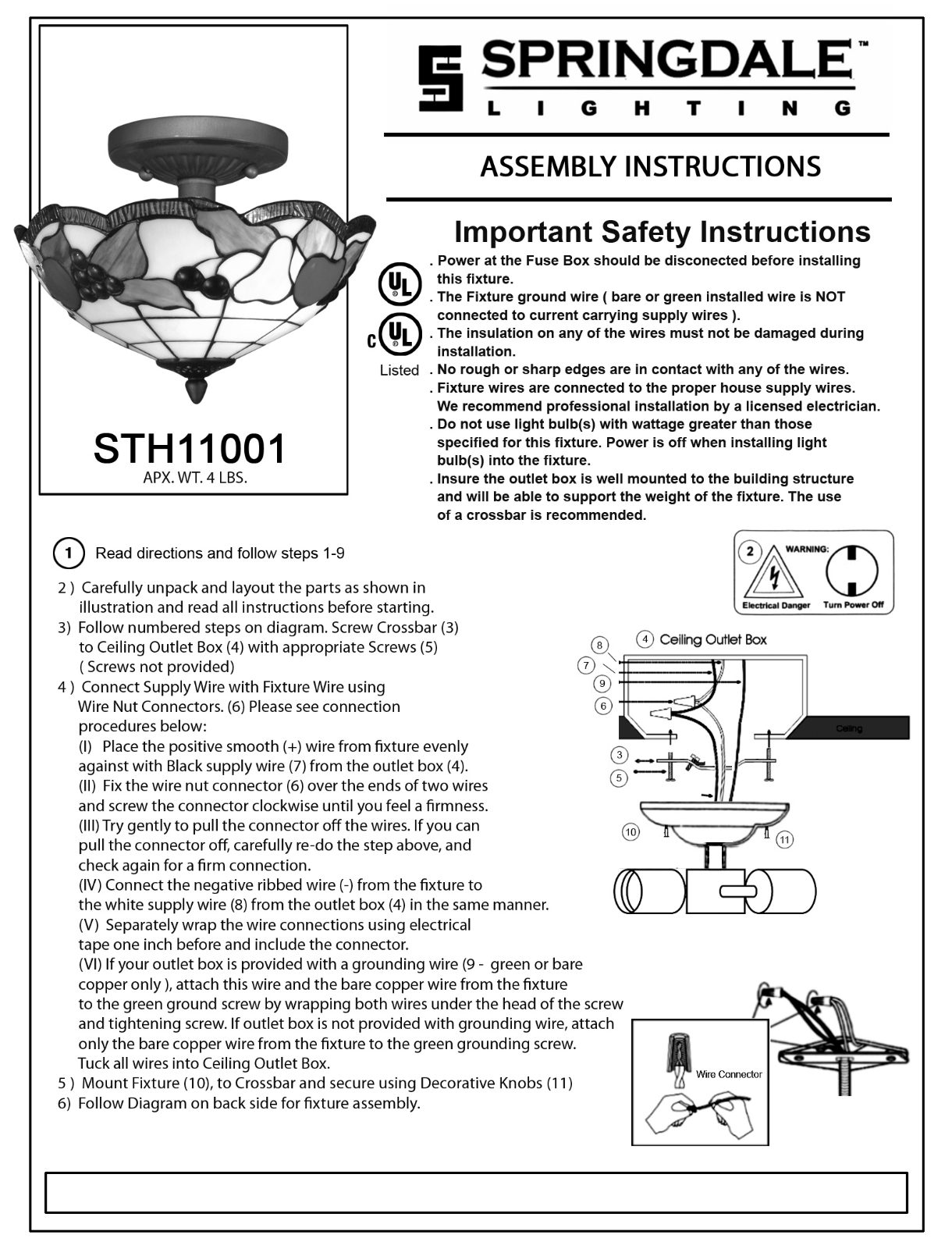 Springdale Lighting DT4604 Installation & Assembly - ManualMachine.com
