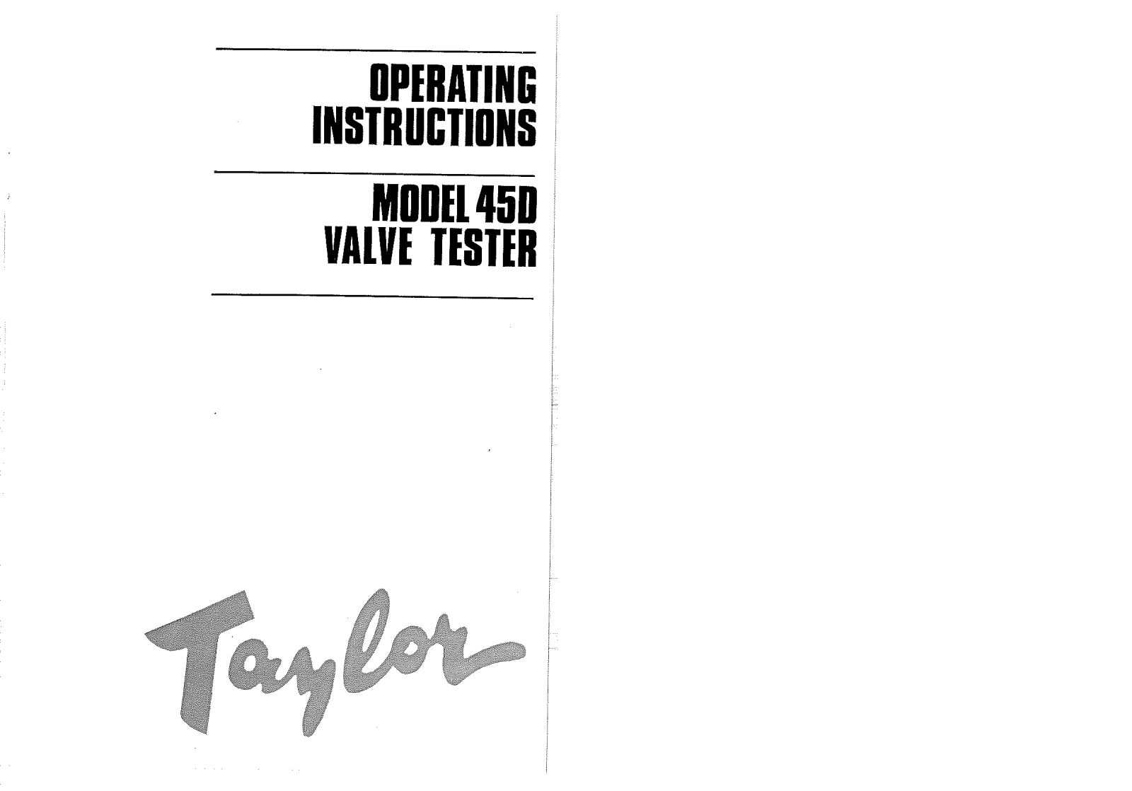 Taylor Electrical Instruments 45D User Manual - ManualMachine.com