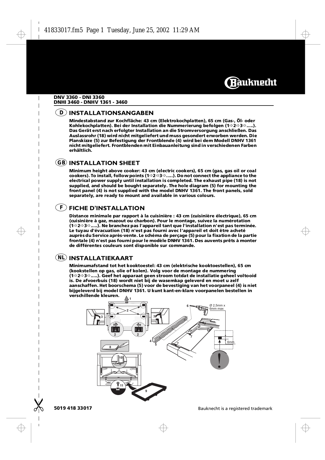 Whirlpool DNHV 1361 SG User Manual