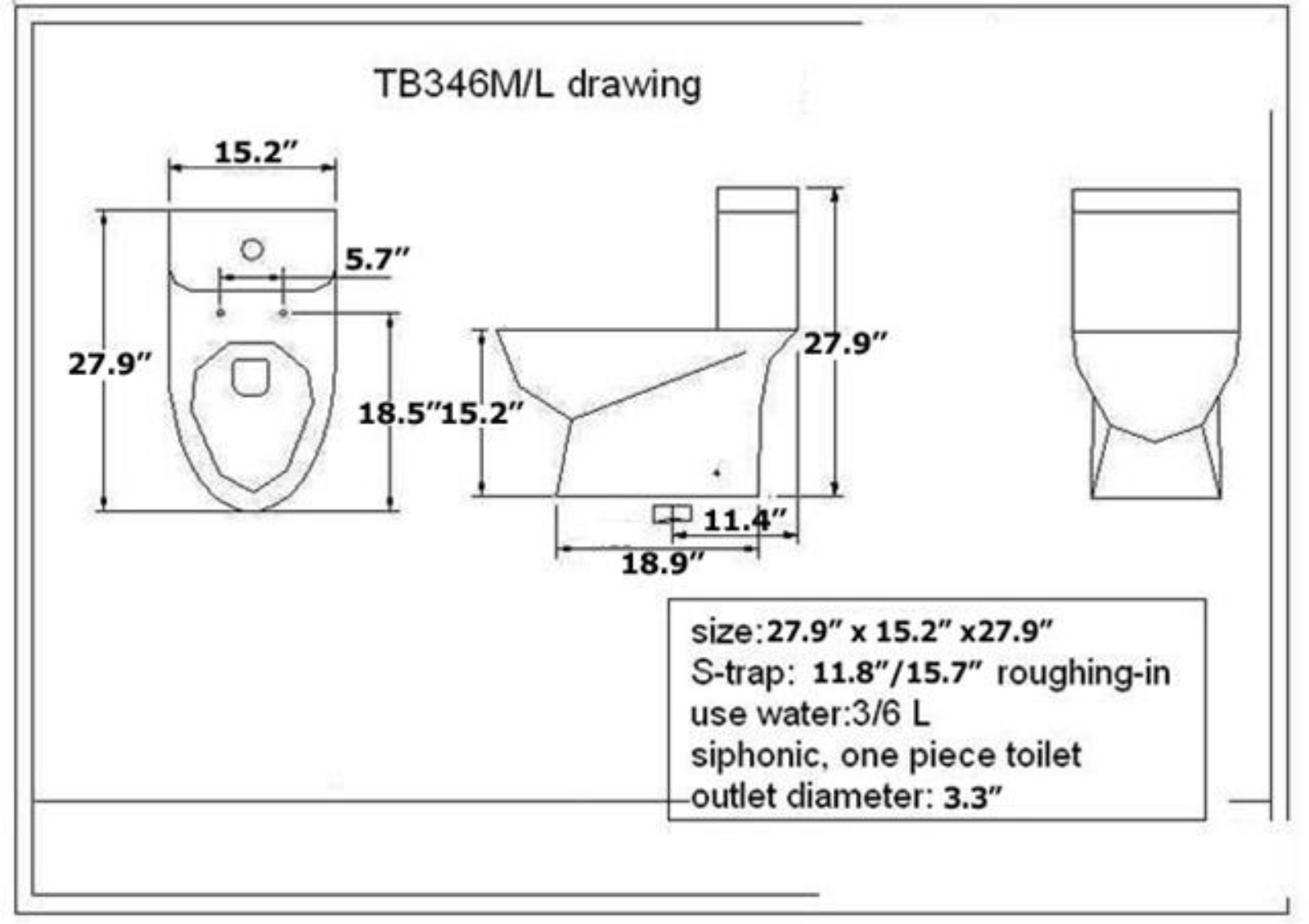 Fresca FBH1571 Dimensions - ManualMachine.com